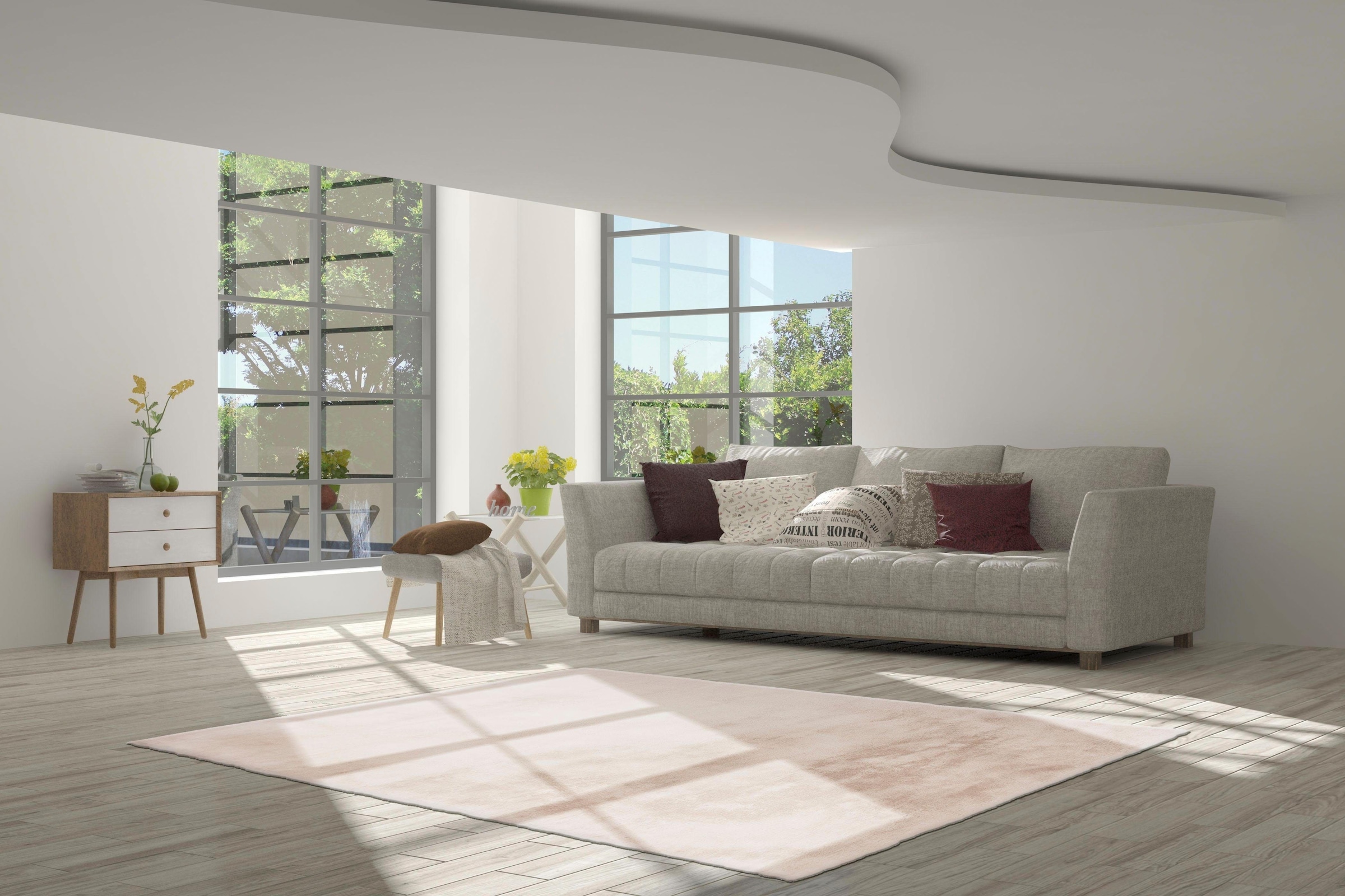 calo-deluxe Hochflor-Teppich »Vogesen 212«, rechteckig, 45 mm Höhe, Kunstfell, Wohnzimmer