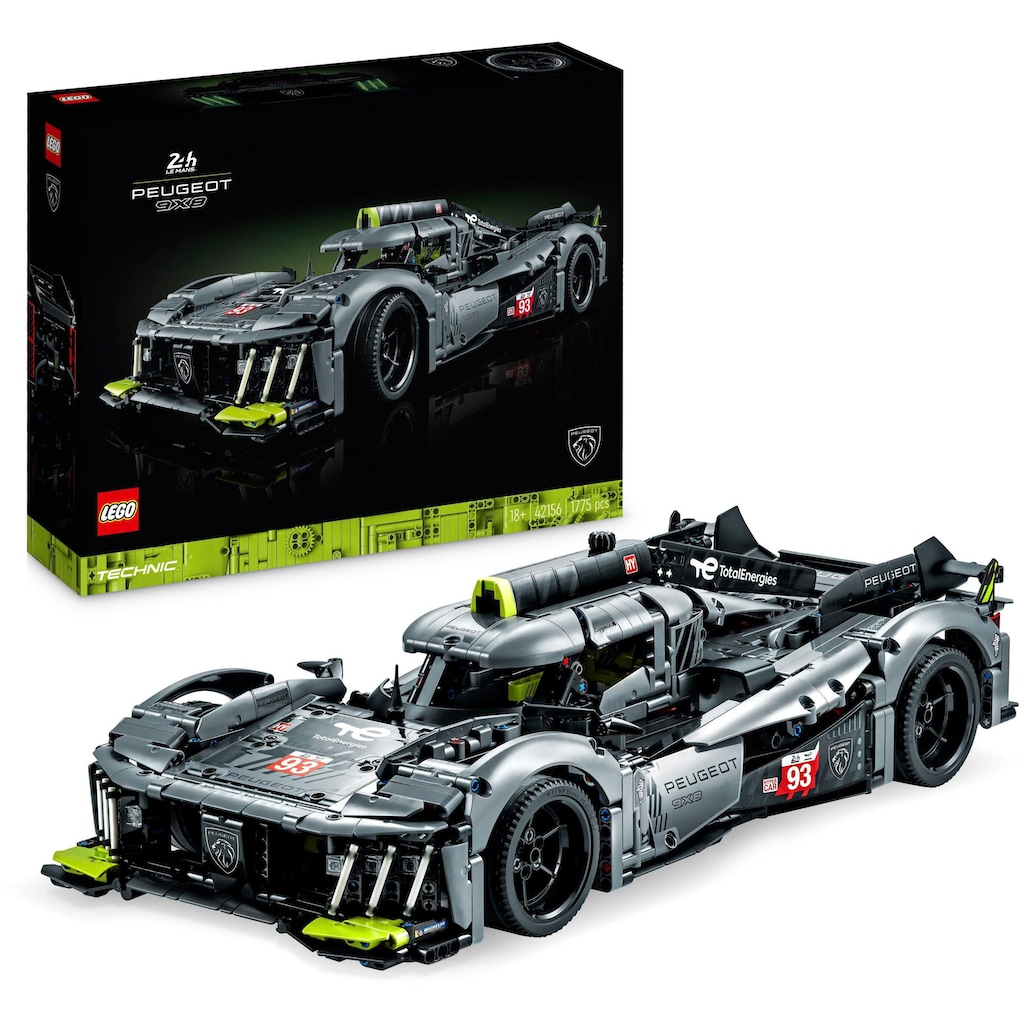 LEGO® Konstruktionsspielsteine »PEUGEOT 9X8 24H Le Mans Hybrid Hypercar (42156), LEGO® Technic«, (1775 St.)