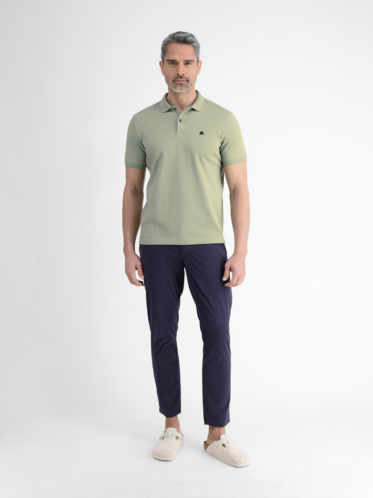 LERROS Poloshirt »LERROS Basic Poloshirt für Herren, unifarben«