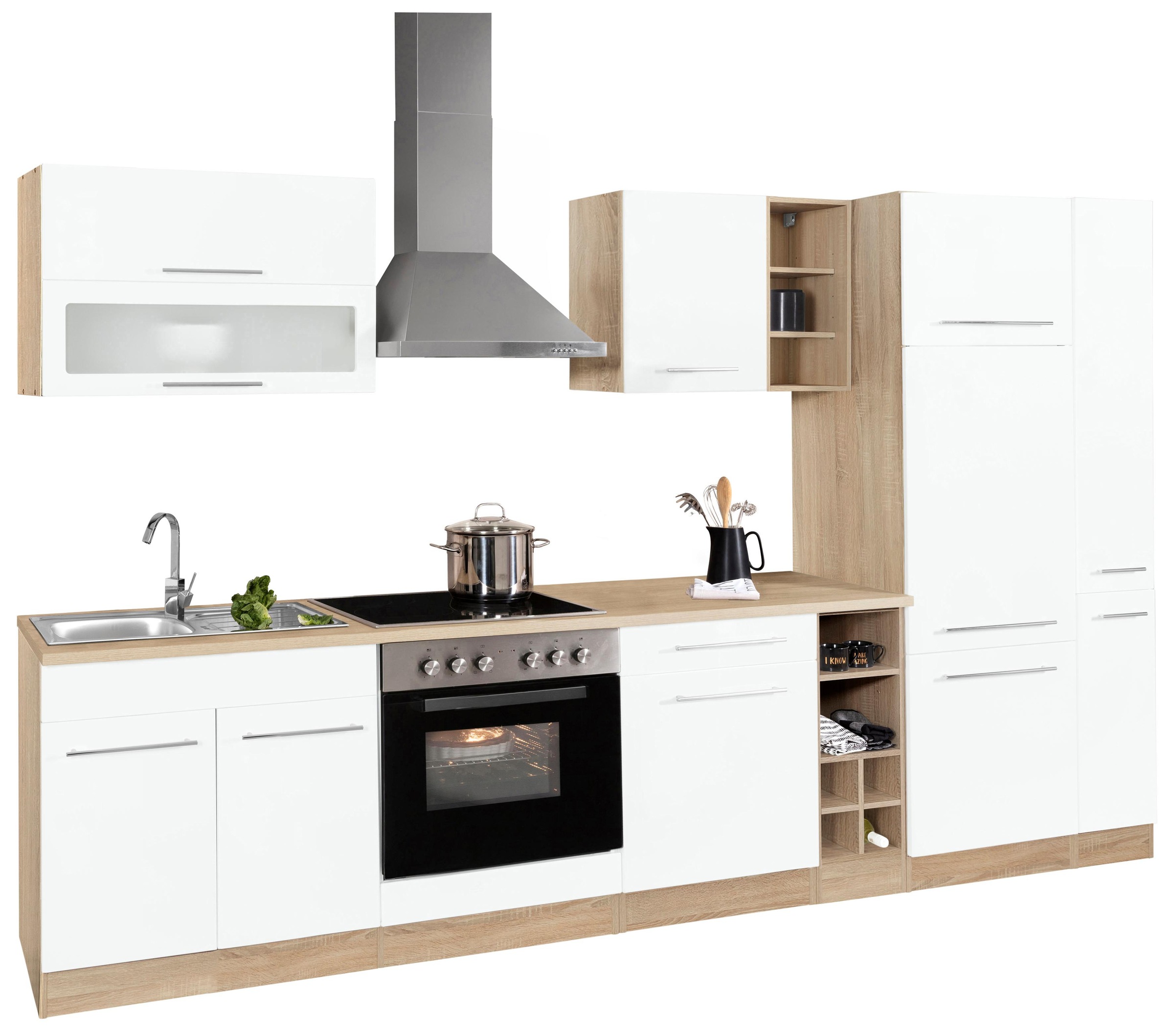 KOCHSTATION Küchenzeile »KS-Eton«, ohne E-Geräte, Breite 330 cm