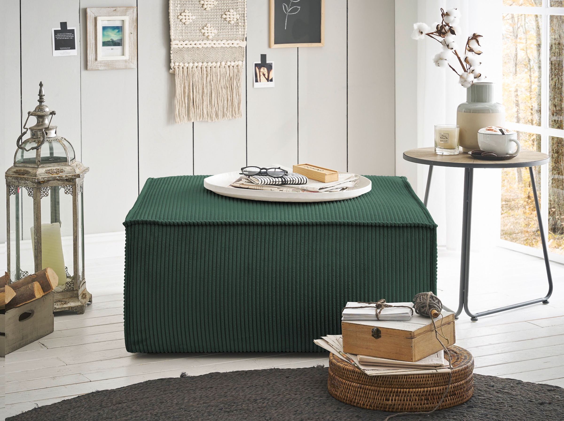 Home affaire Hocker »SHERWOOD«, Hocker quadratisch, ideale Ergänzung zum Loveseat Â»SHERWOODÂ«