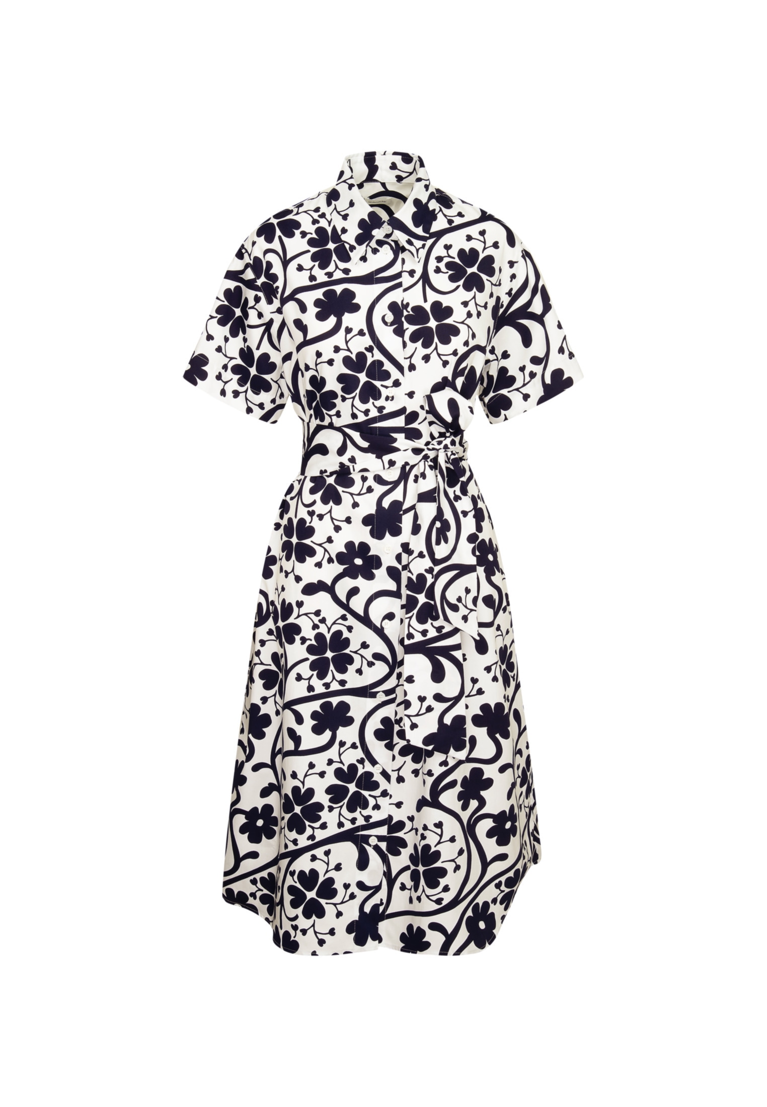 seidensticker Sommerkleid »Schwarze Rose«, Kurzarm Kragen Druck