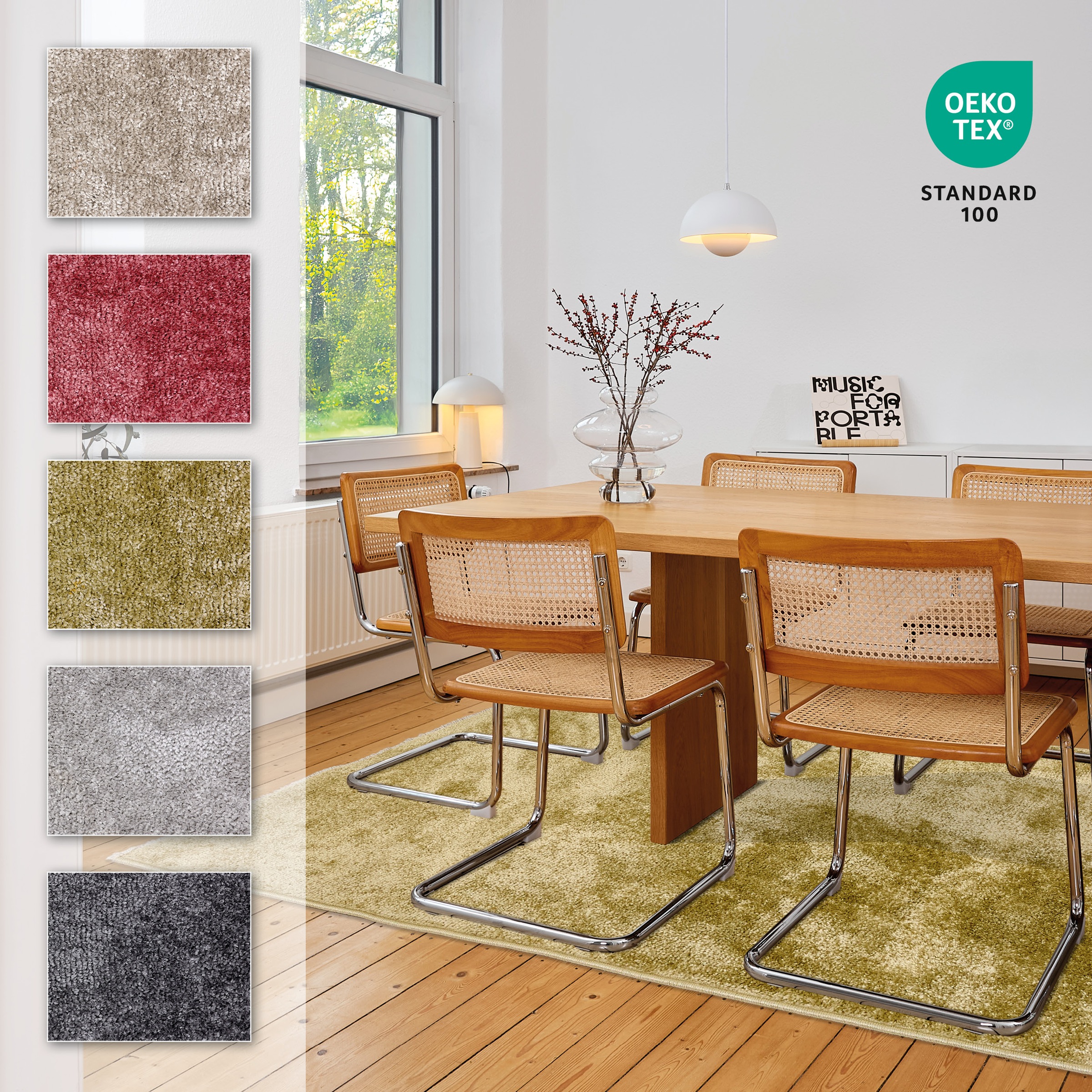 ASTRA Teppich »Stevie 250« rechteckig 9 mm Höhe weicher Kurzflor, gewebt, Wohnzimmer, Schlafzimmer