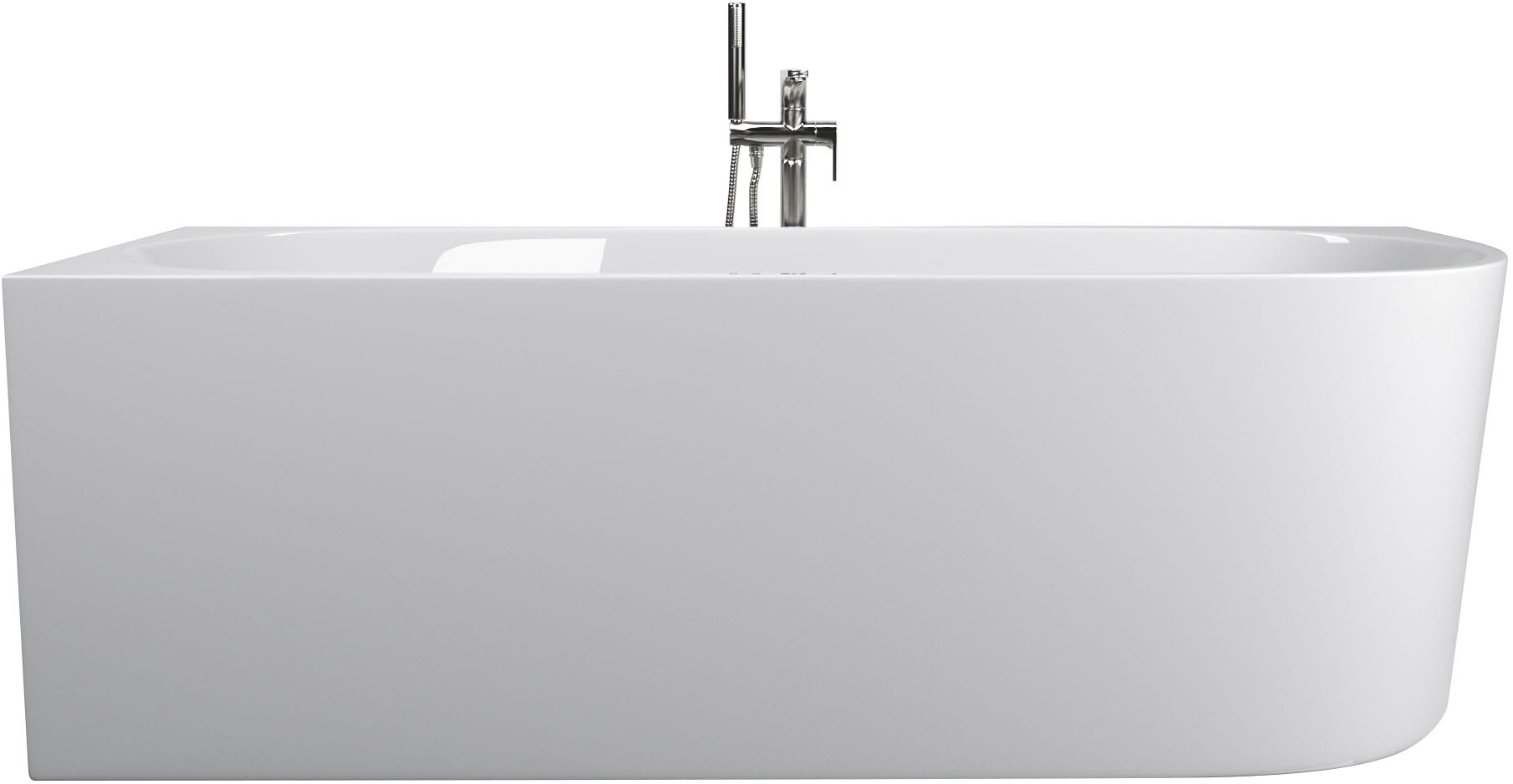 Sanotechnik Badewanne »SOLVA« Höhe 56 cm mit Ablaufstöpsel | verstellbare Füße | Überlauf 180cm, Acryl Badewanne links