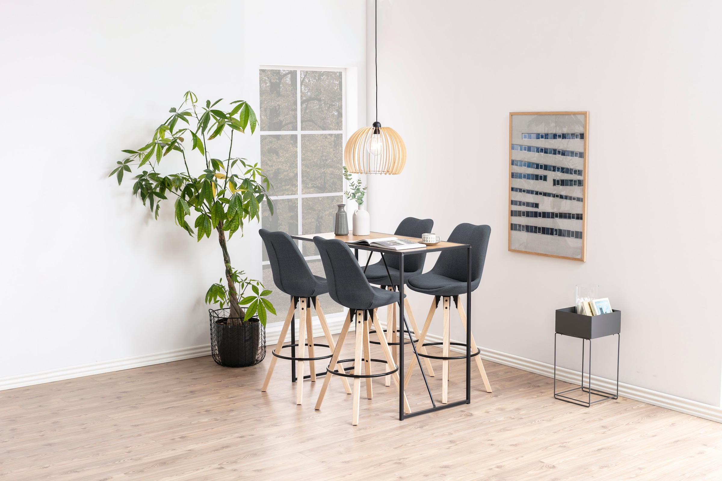 ACTONA GROUP Bartisch, mit schmalem Metallfuß, Breite 120 cm, in weiteren Variationen