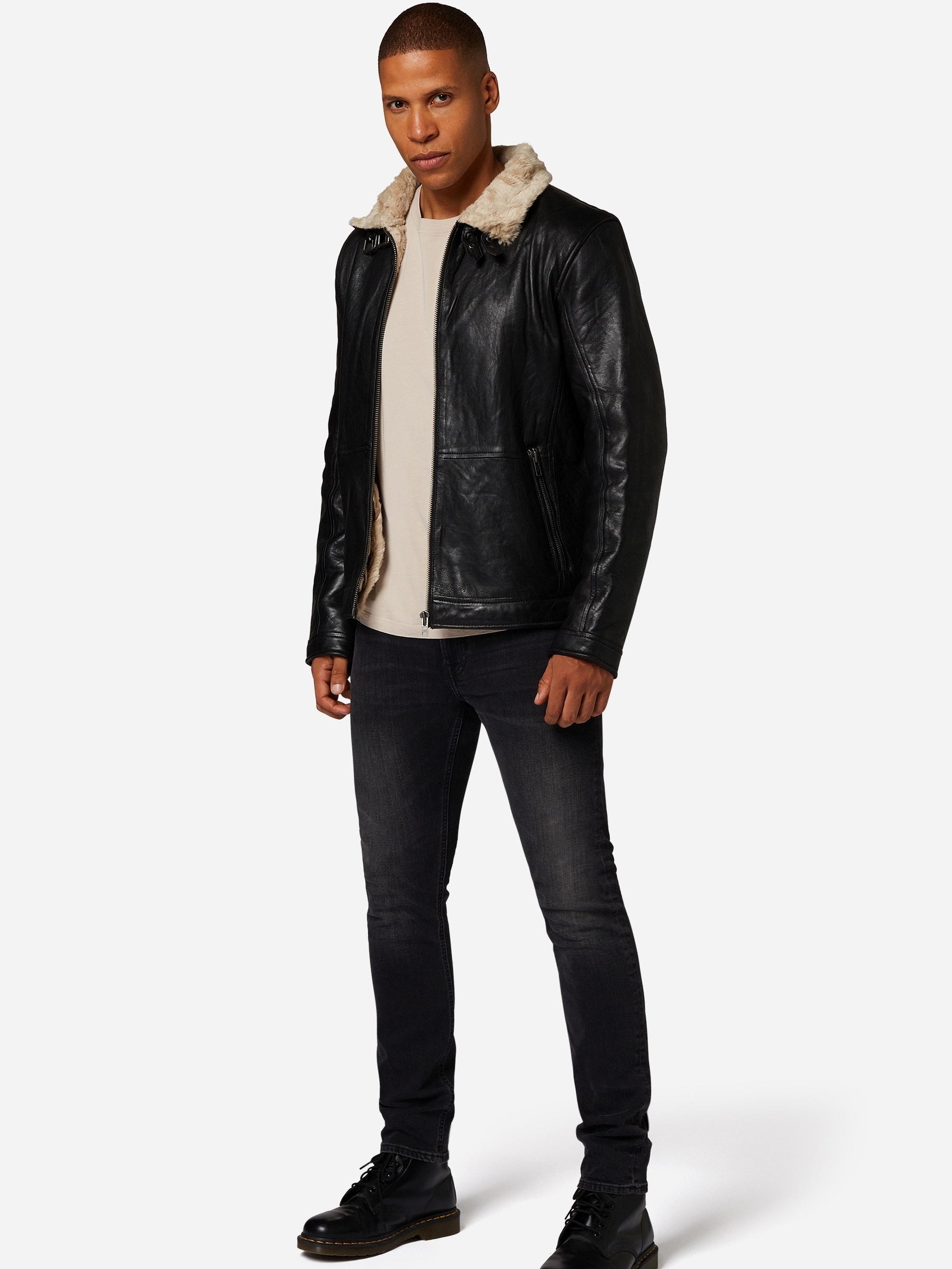 RICANO Bikerjacke »Lederjacke Arthur« Handgefertigt aus echtem Leder