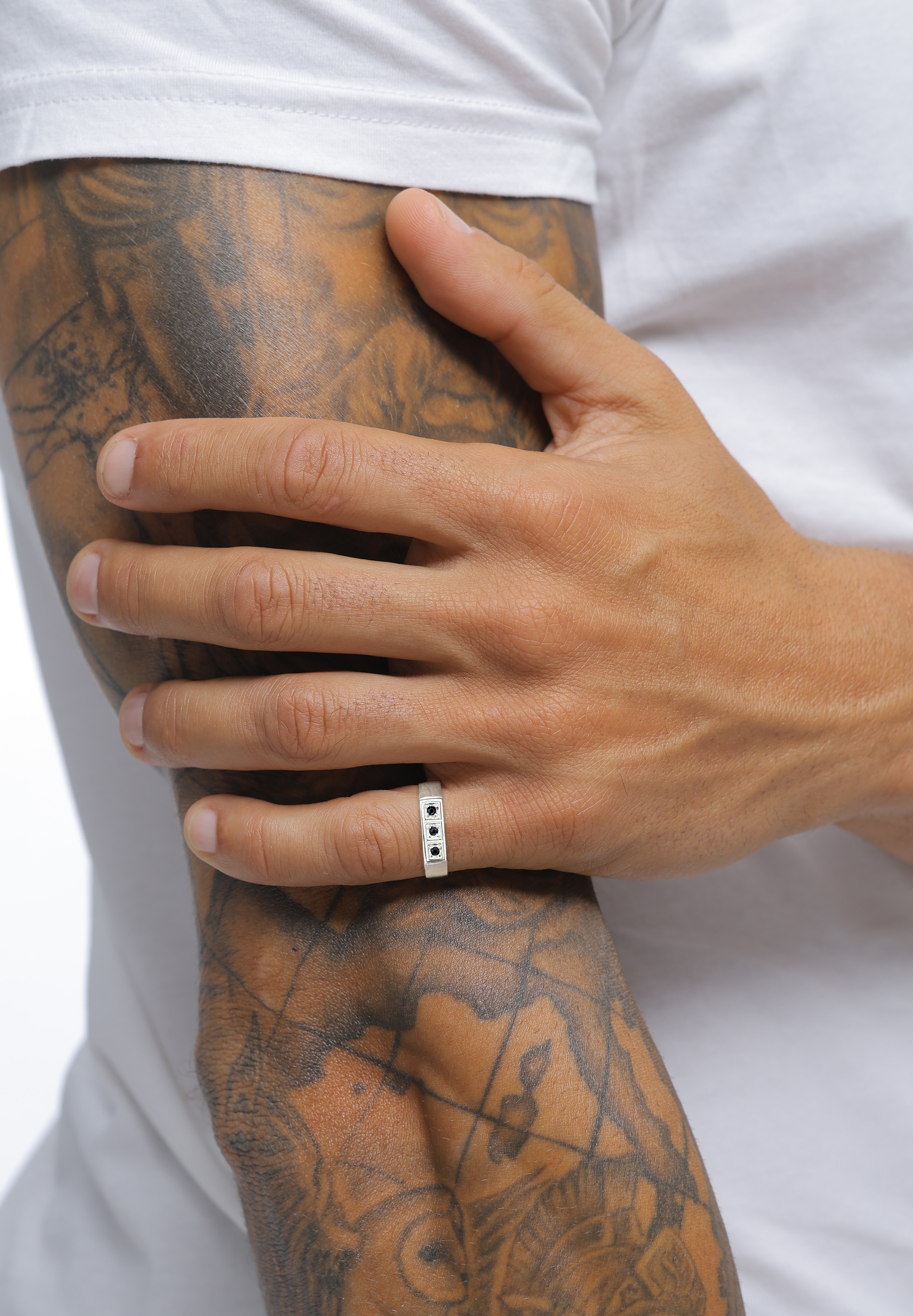 Kuzzoi Silberring »Ring Siegelring mit Kristallen von Swarovski® 925 Sterling Silber«