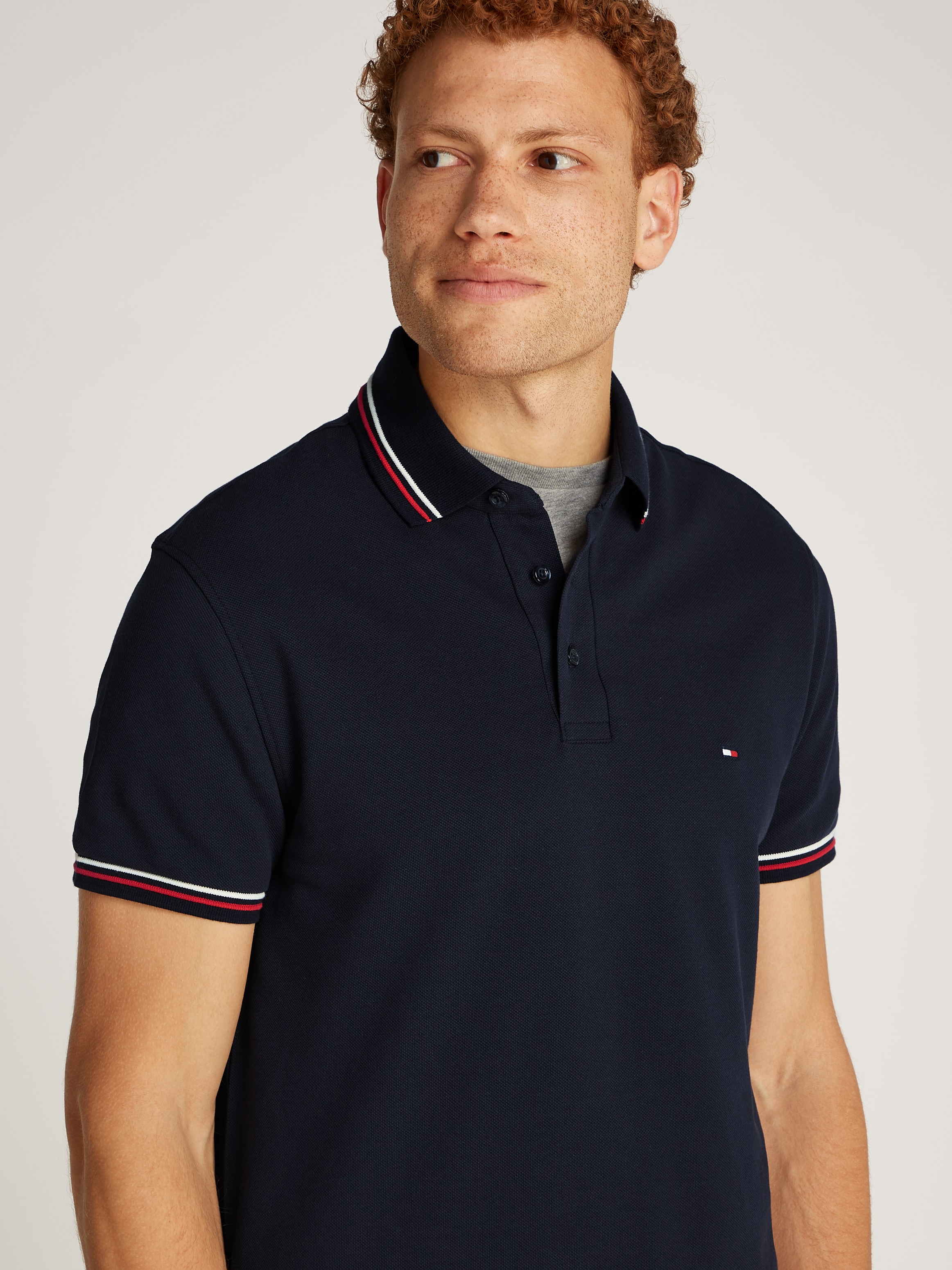 Tommy Hilfiger Poloshirt »TIPPED SLIM FIT POLO«, mit Kontrast-Details