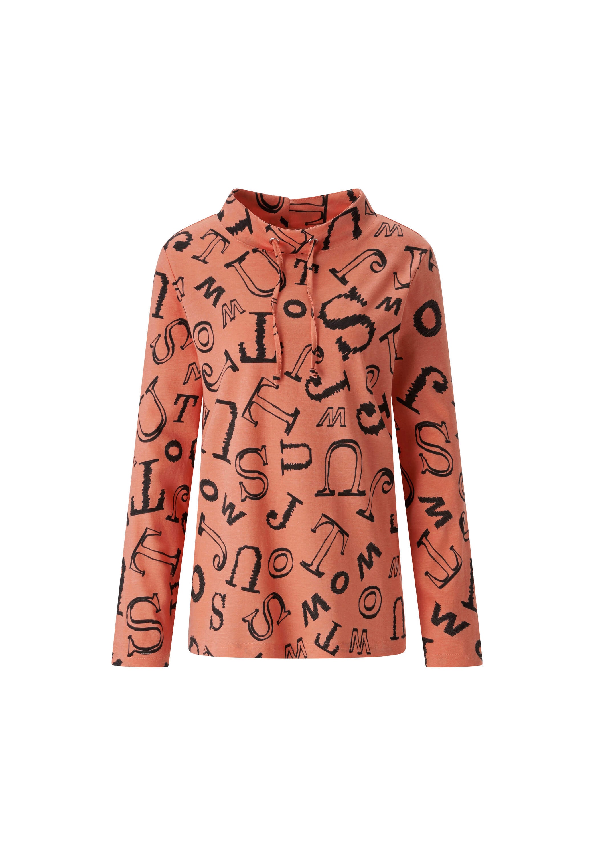 Sieh an! T-Shirt »Stehkragen-Shirt Stehkragenshirt mit Lettering-Print«
