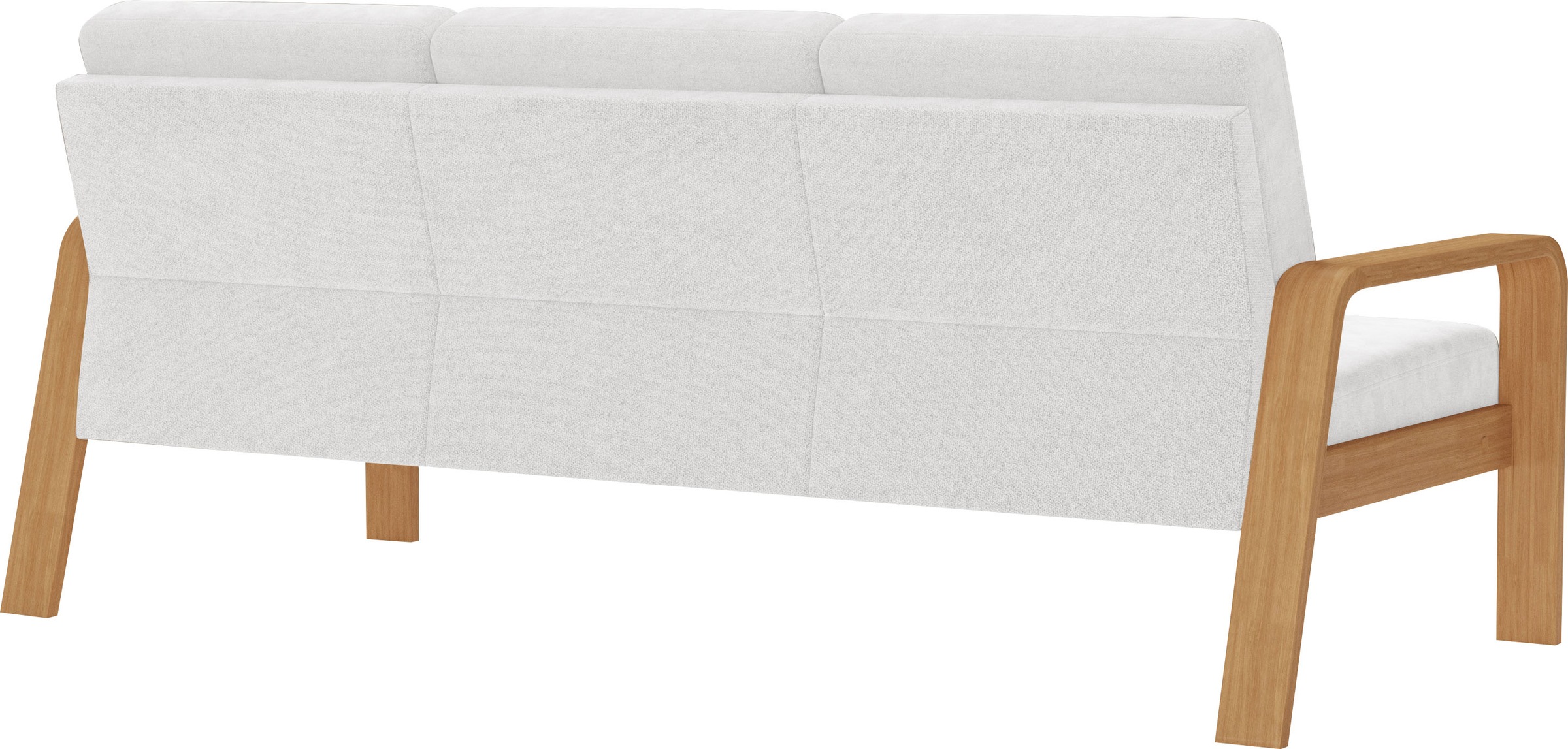sit&more 3-Sitzer »Kolding«, Armlehnen aus eichefarbigem Buchenholz, verschiedene Bezüge und Farben