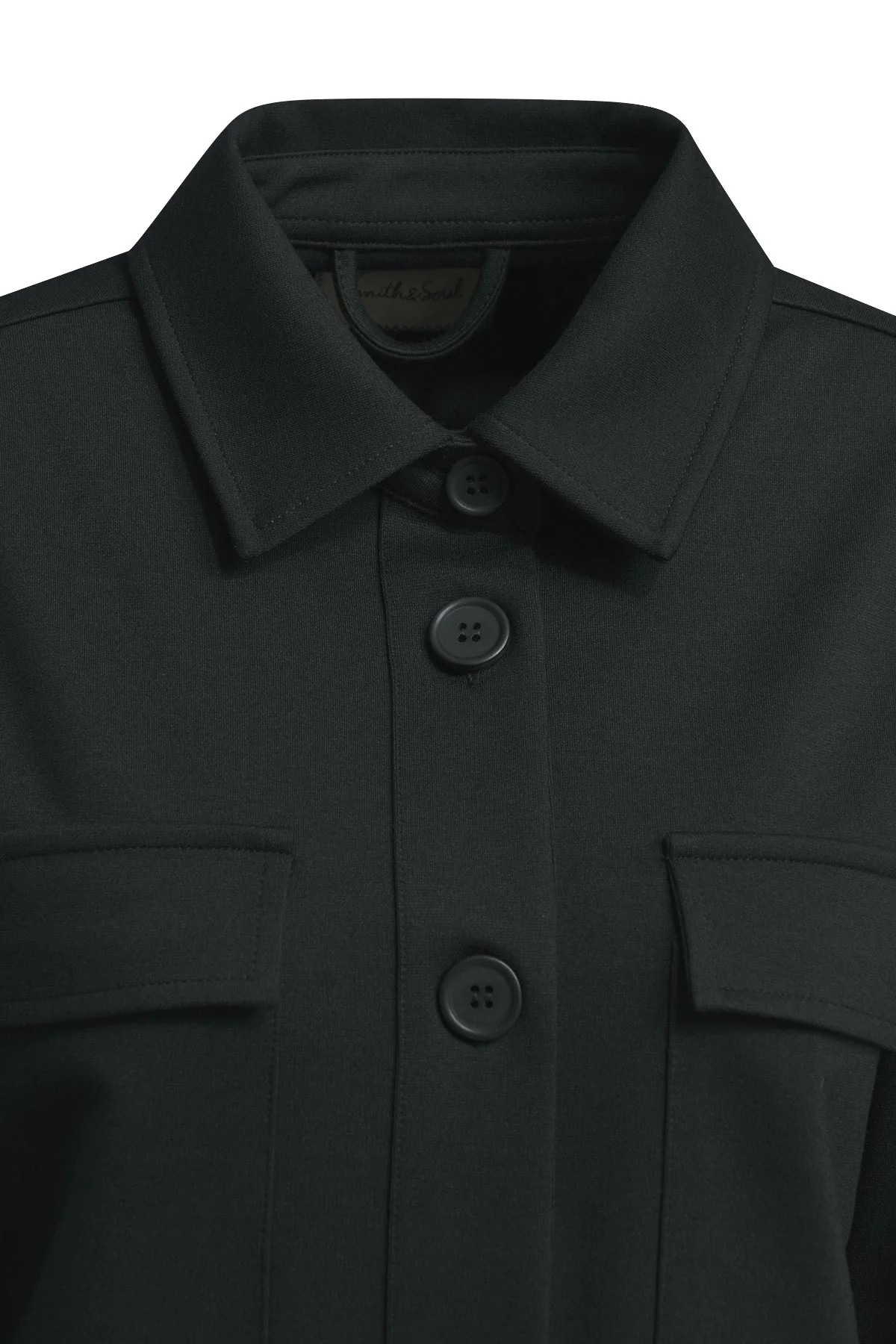 Smith & Soul Hemdjacke mit aufgesetzten Taschen, Jersey
