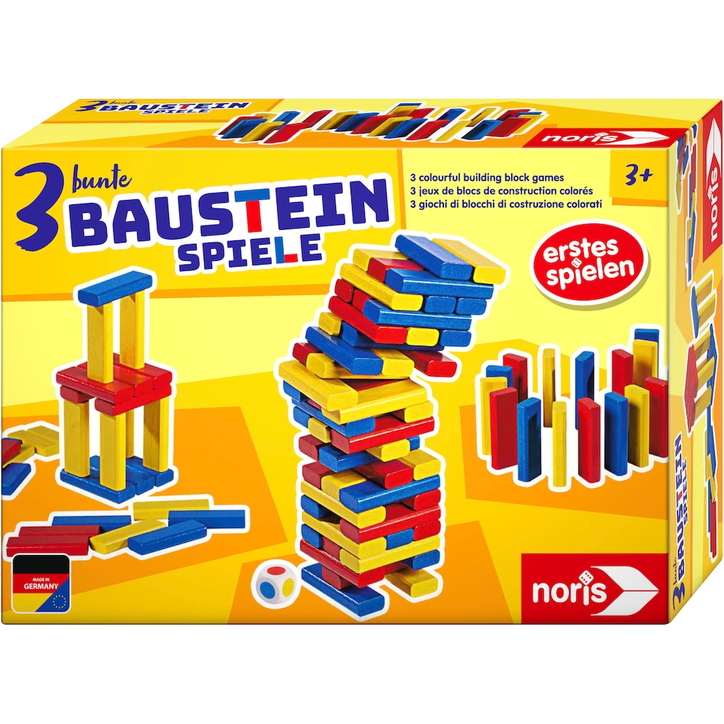 Noris Spiel »3 bunte Bausteinspiele«