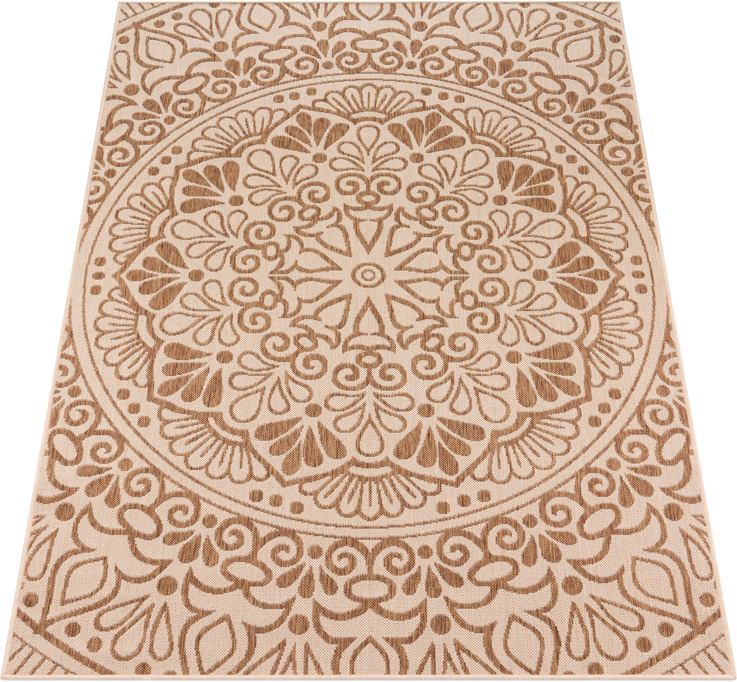 Paco Home Teppich Paisley Muster, und Flachgewebe, geeignet In- rechteckig, »Coco Outdoor 205«