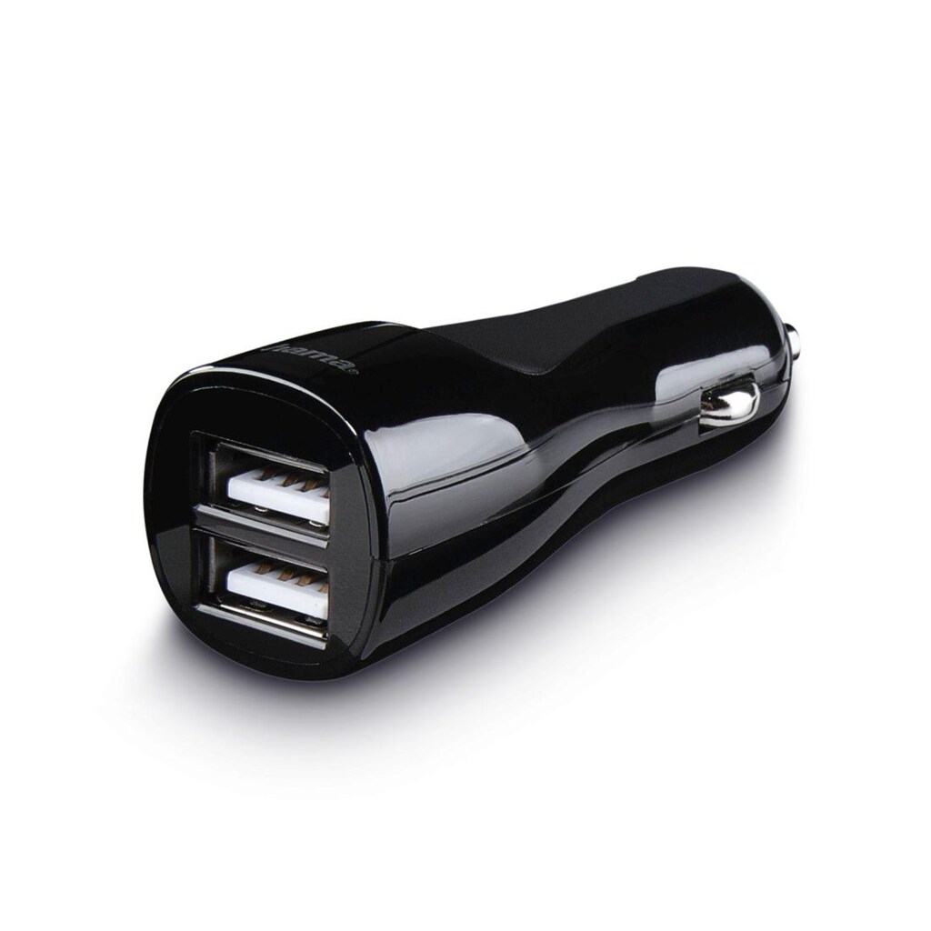 Hama KFZ-Adapter »Kfz-Ladegerät, 2-fach USB, 4.8 A, Schwarz USB-Kfz-Ladeadapter«