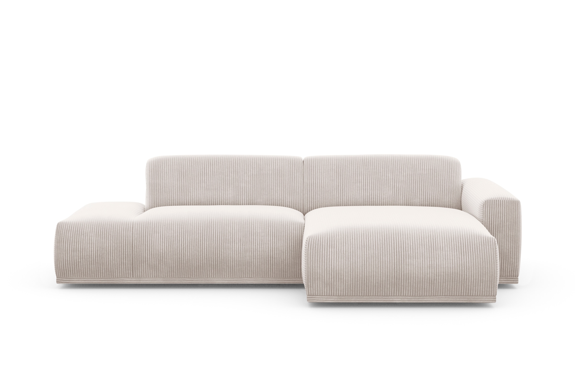 TRENDMANUFAKTUR Ecksofa Braga, aus 2 Teilen, moderner Cord-Stoff