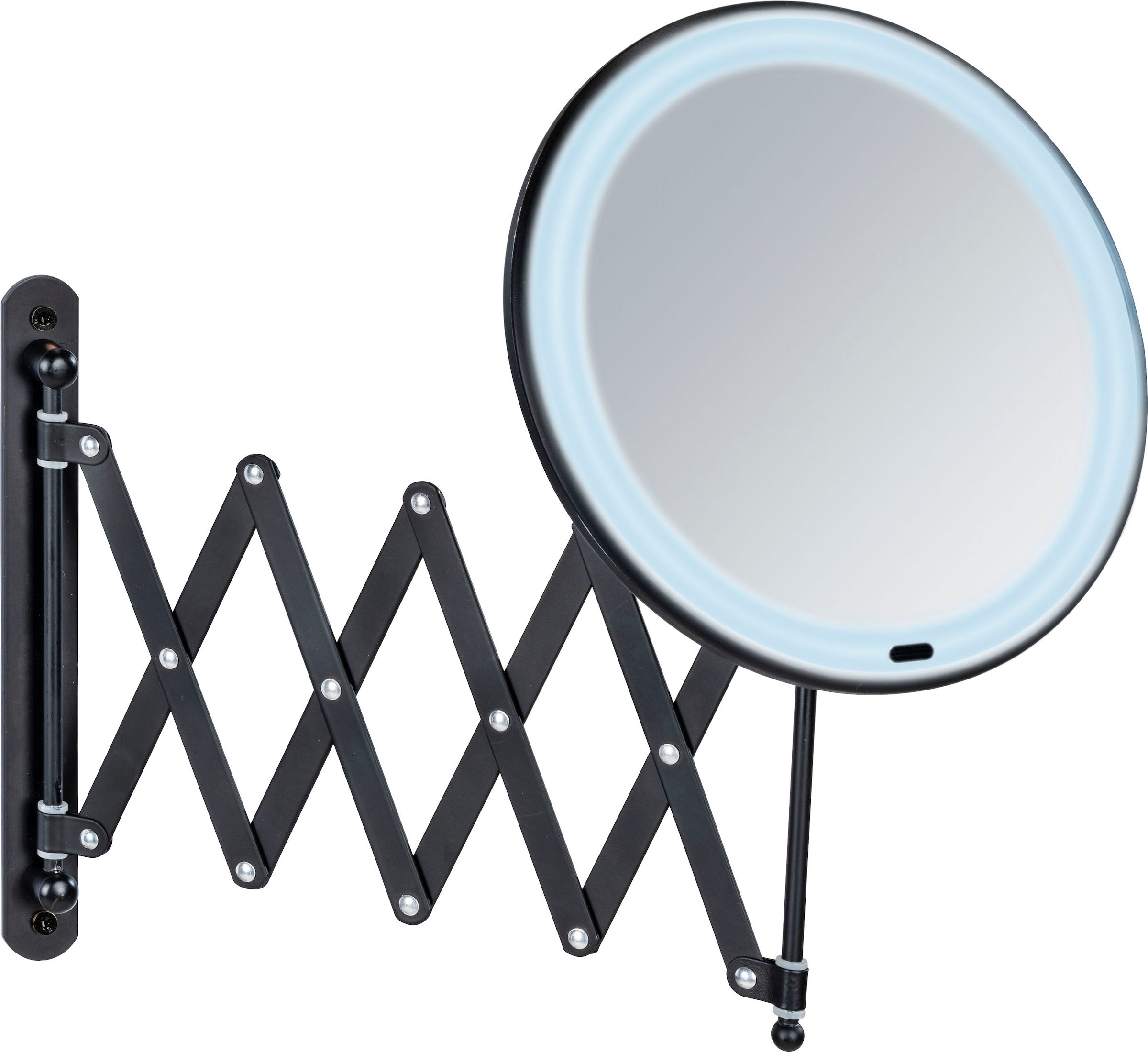 WENKO Kosmetikspiegel »Barona«, schwarz, mit LED und Touch-Funktion