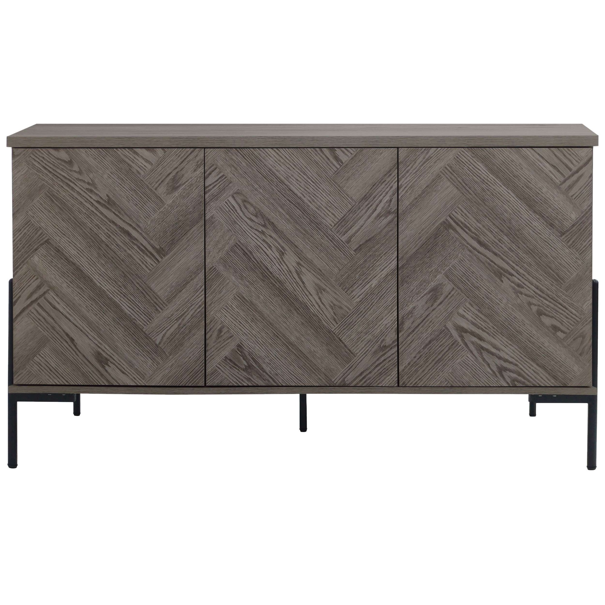 OTTO home Sideboard »Eadwine« Kommode, Push-to-open, Türen mit Fischgräten Muster, Breite 130 cm