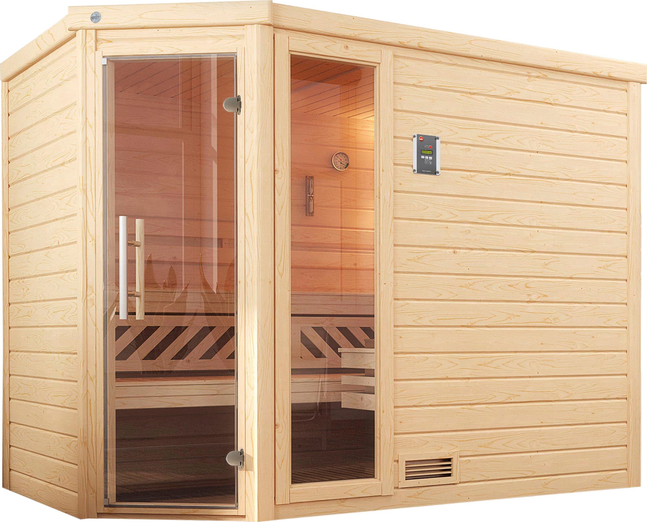 Sauna »Turku«, 7,5 kW-Ofen mit digitaler Steuerung