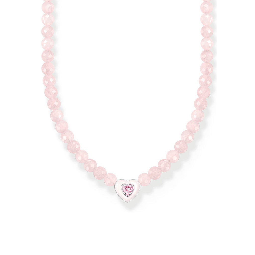 THOMAS SABO Choker »Choker Herz mit pinken Perlen, KE2181-035-9-L42V«