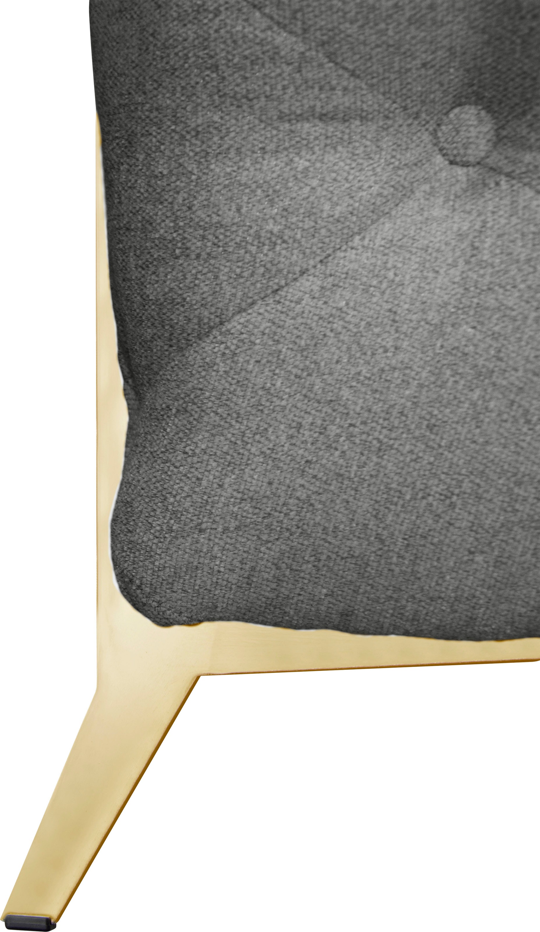Leonique Chesterfield-Sofa »Amaury L-Form«, großes Ecksofa, Chesterfield-Optik, Breite 323 cm, Fußfarbe wählbar