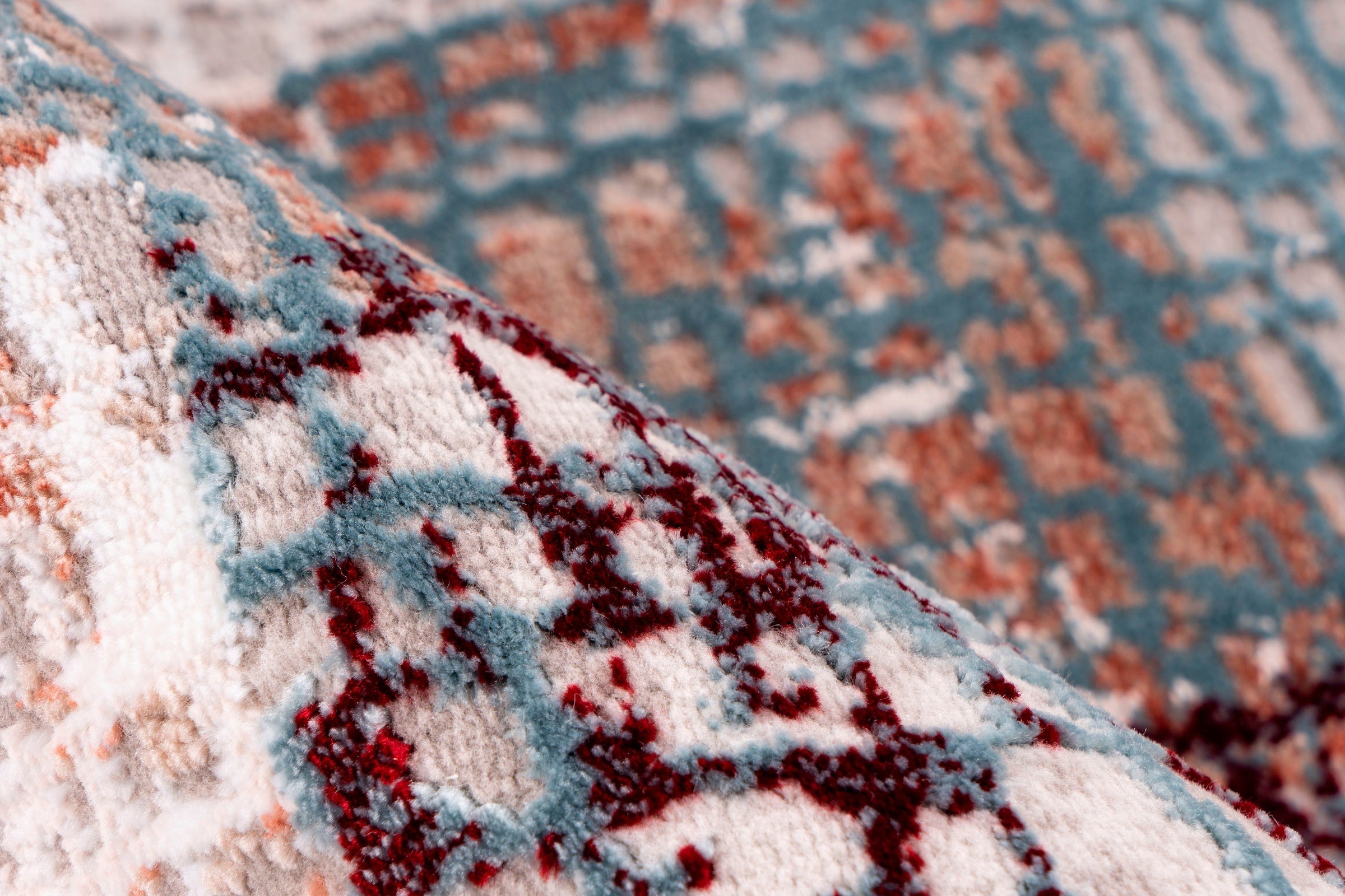 calo-deluxe Teppich »Miran 725«, rechteckig, 12 mm Höhe, Vintage Design, mit Fransen, Wohnzimmer