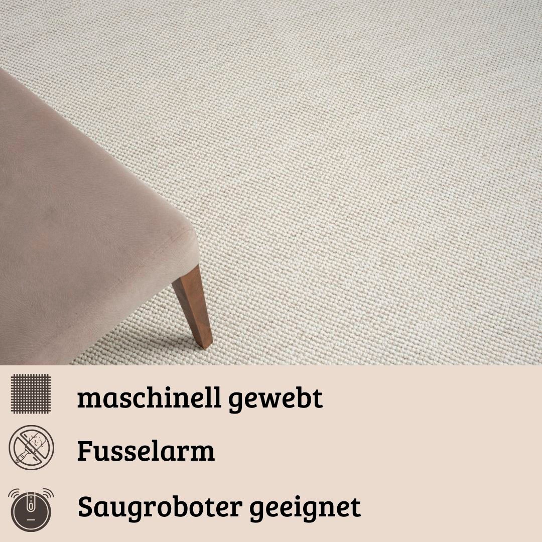 OTTO home Teppich »Vals« rechteckig 7 mm Höhe Uni Farben, meliert, Sisal-Optik, auch in rund erhältlich, mit Fransen