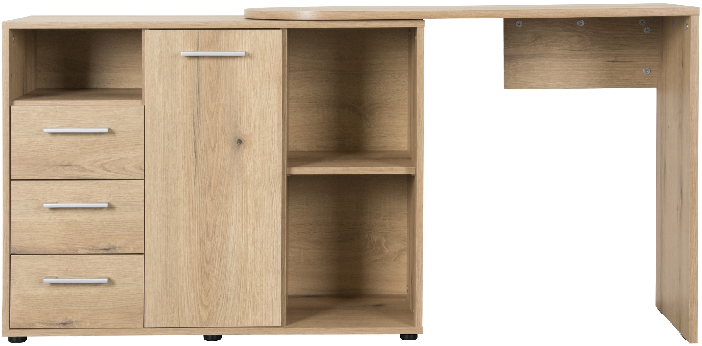 VOGL Möbelfabrik Schreibtisch »1246 mit schwenkbarer Tischplatte«, platzsparend, Breite 98-149 cm, Made in Germany