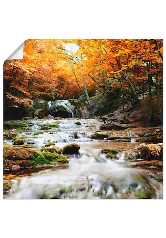 Artland Wandbild »Herbstlicher Wasserfall«, Gewässer, (1 St.), als Alubild,... kaufen