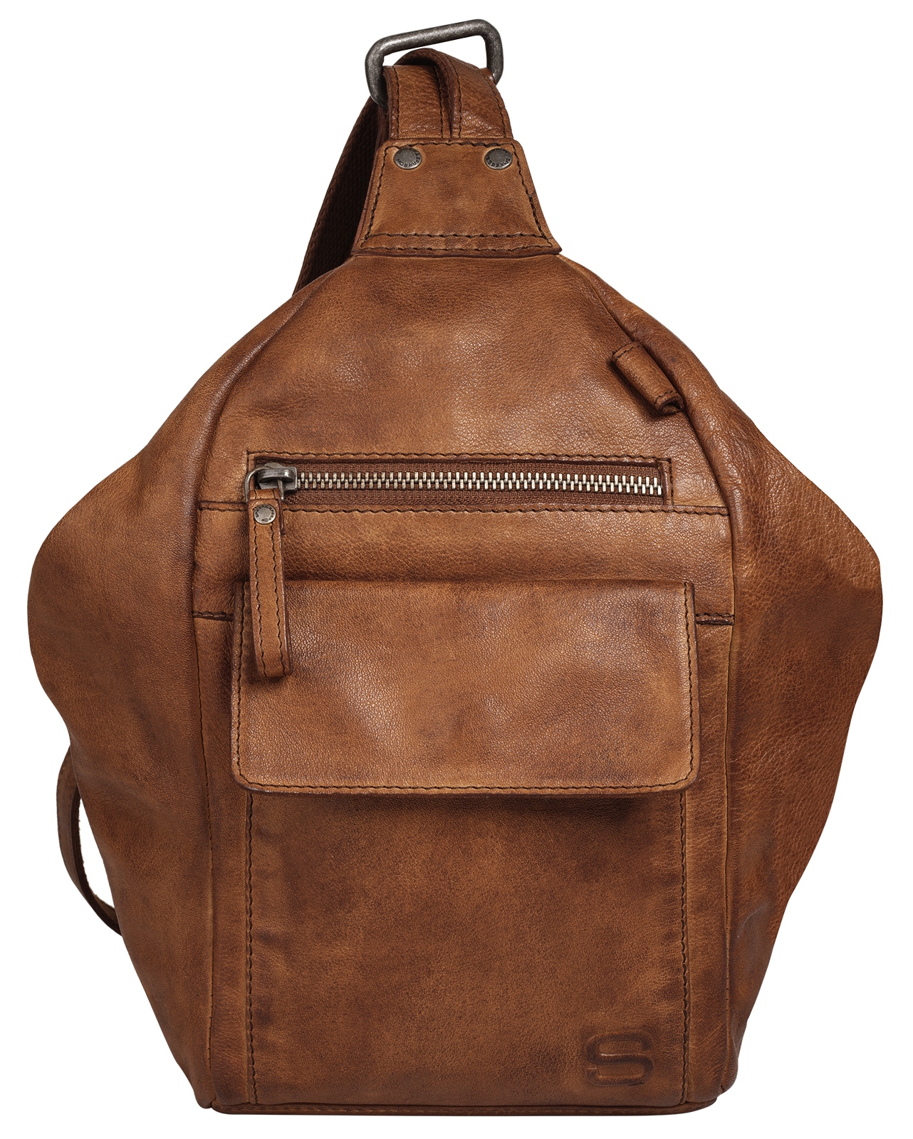 Cityrucksack, echt Leder