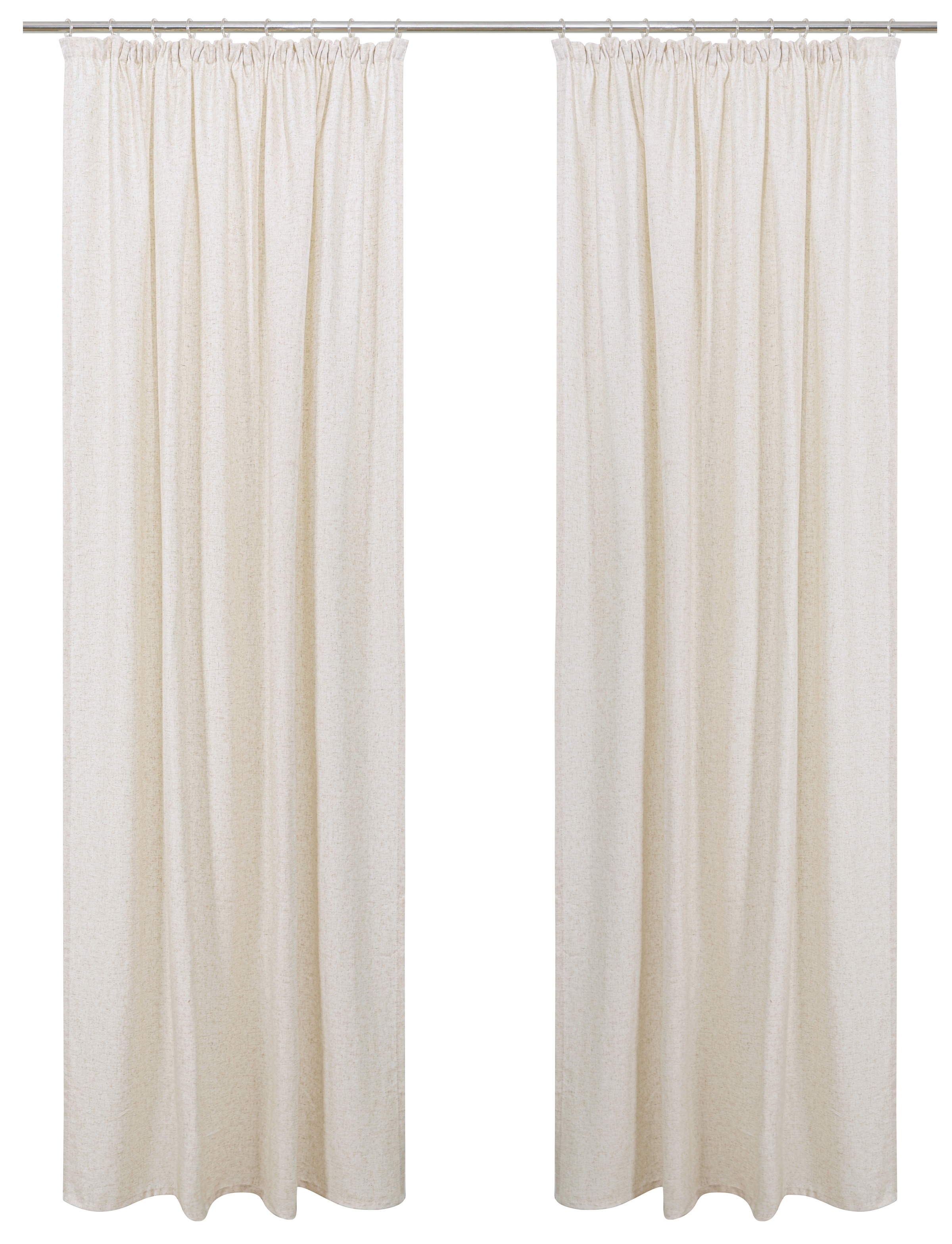my home Gardine »Rudy«, (2 St.), Halbtransparent, Leinenlook, Polyester-Leinen Mischung, 2-er Set