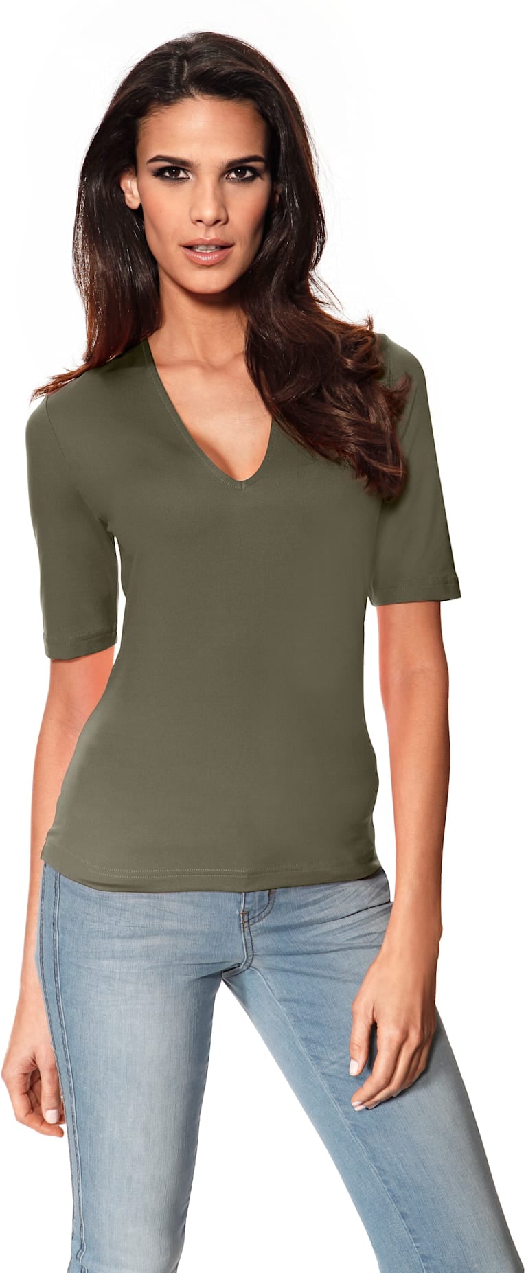 heine V-Shirt »V-Shirt«, (1 tlg.)