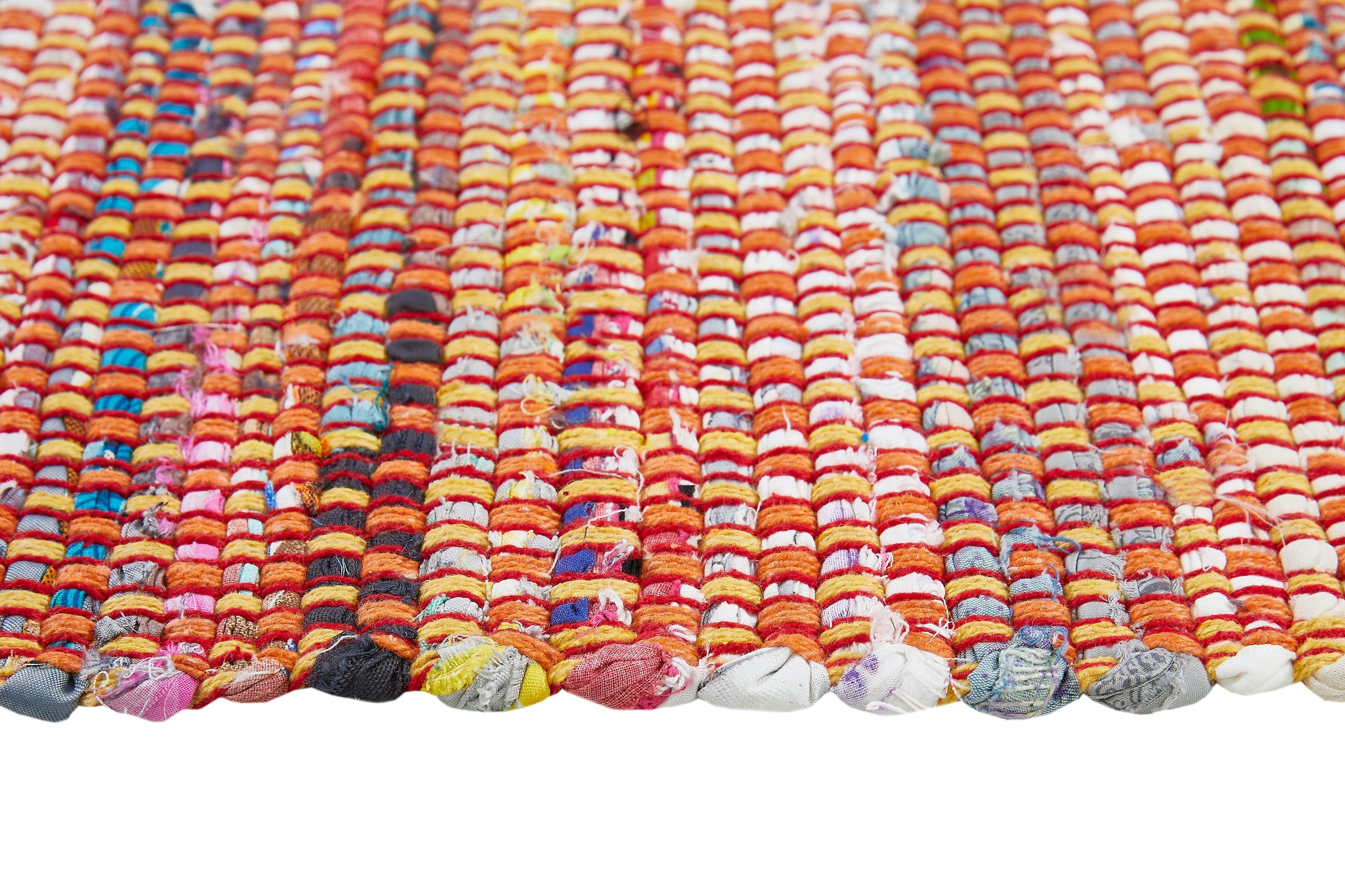 Andiamo Teppich »Frida«, rechteckig, Handweb Teppich, Fleckerl, reine Baumwolle, handgewebt, mit Fransen