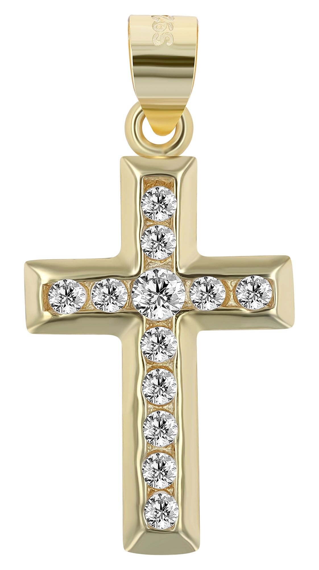 Adelia´s Kettenanhänger »Damen Anhänger ¿ Kreuzanhänger aus 925 Silber mit Zirkonia«