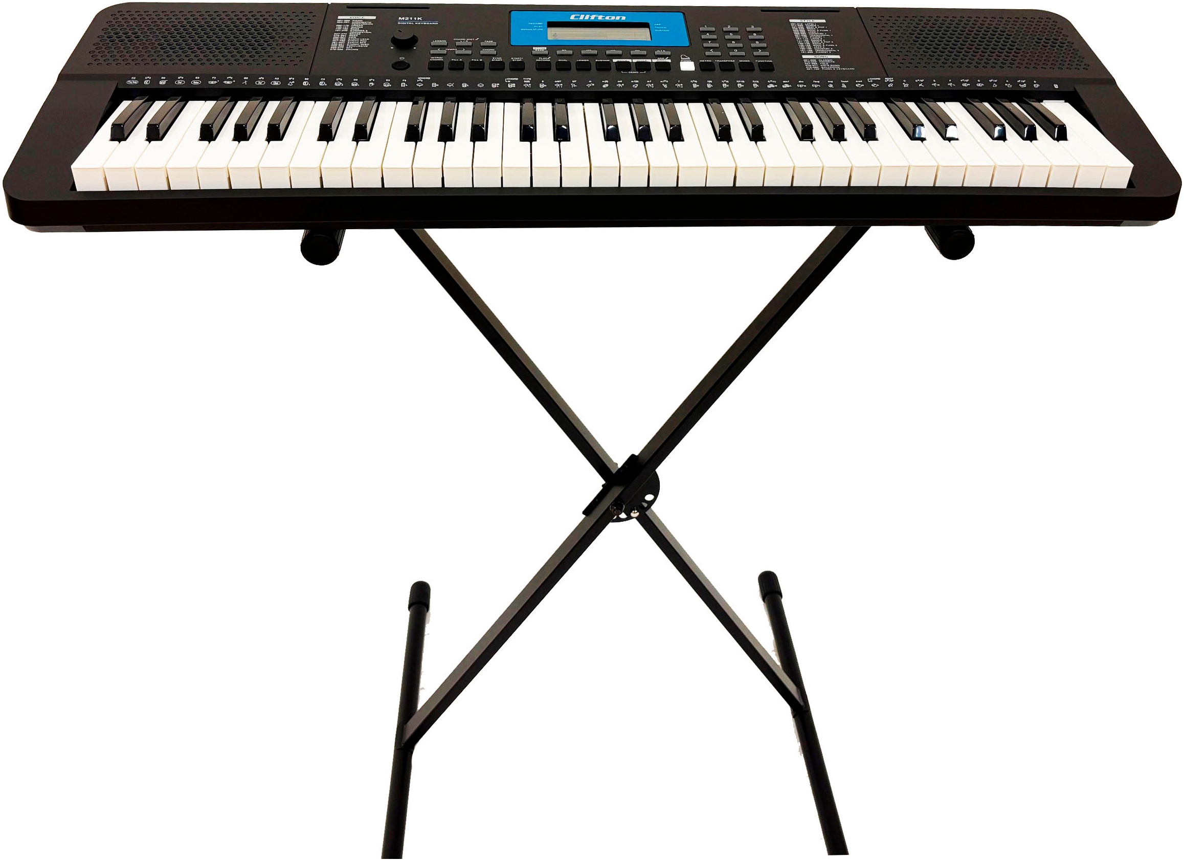 Clifton Home-Keyboard »61-Tasten Keyboard mit LC-Display«, mit Ständer