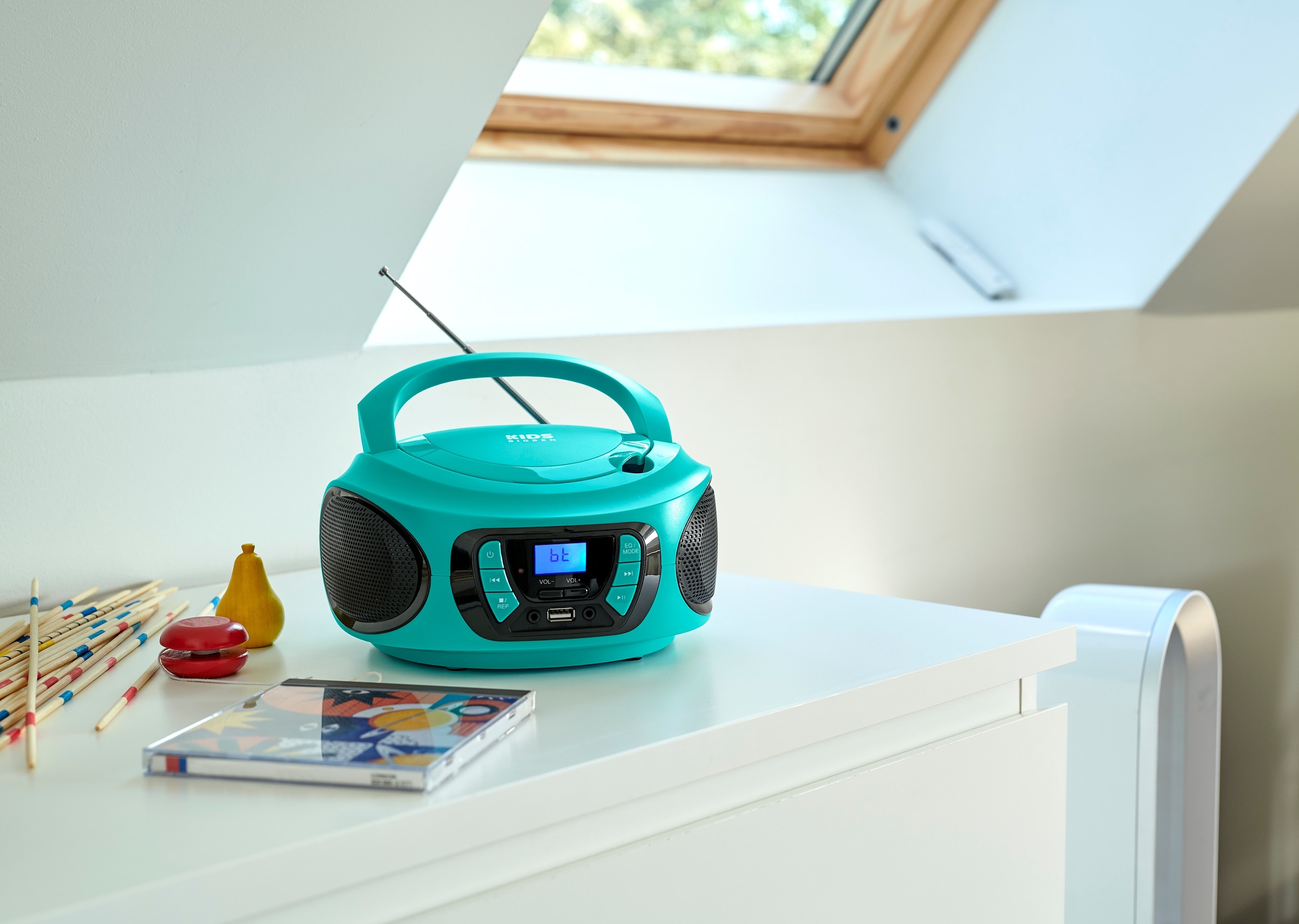 BigBen CD-Radiorecorder »Kids Tragbares CD/Radio AU387315 USB/BT blau«, (Bluetooth FM-Tuner)