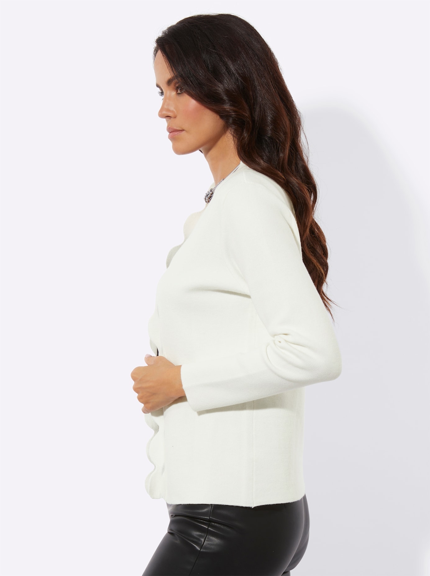 creation L Jacquardstrickjacke