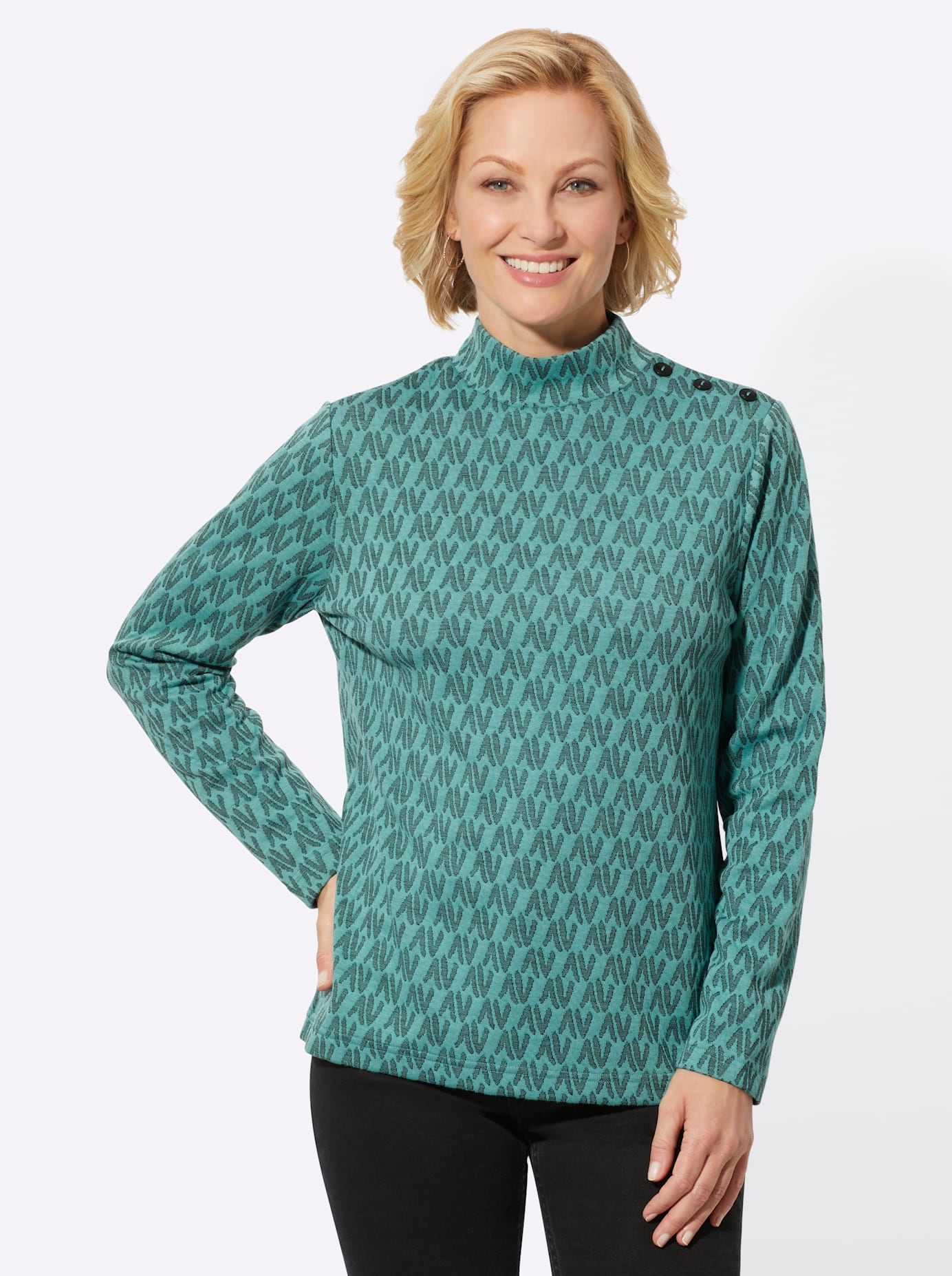 Classic Basics Stehkragenshirt »Jacquard-Shirt« 1 Stk.