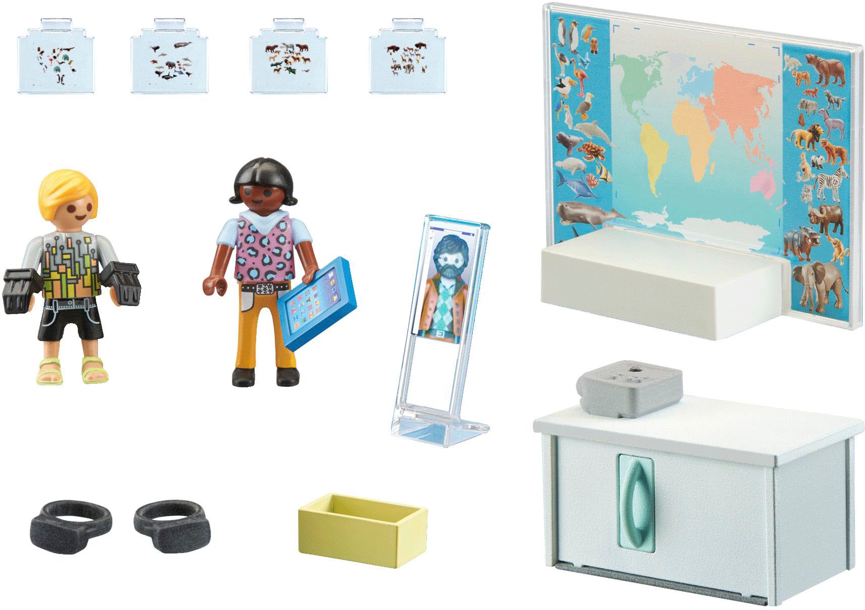 Playmobil® Konstruktions-Spielset »Virtuelles Klassenzimmer (71330), City Life«, (17 St.), mit Licht; Made in Germany