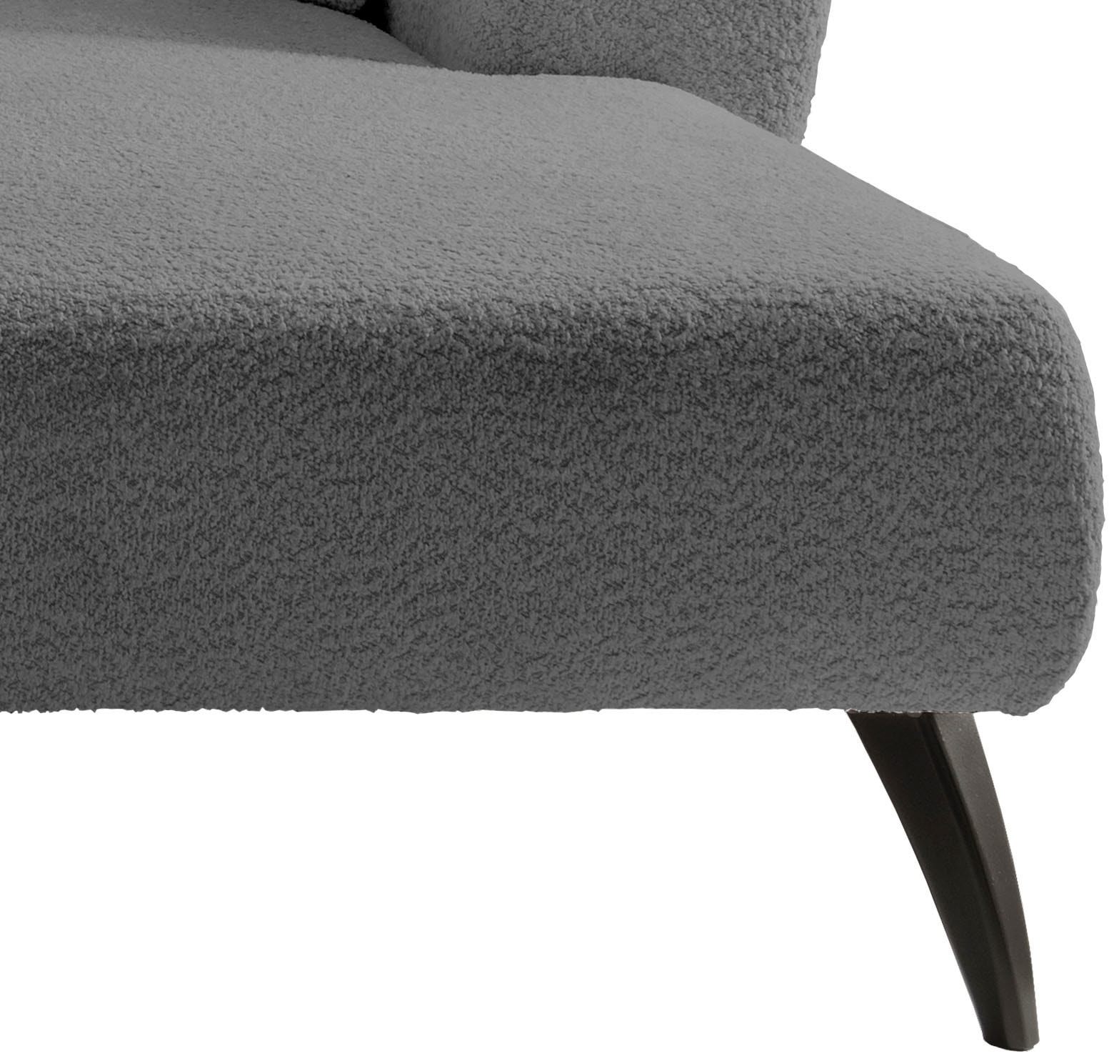 INOSIGN Ecksofa »Colori Polstermöbel mit zeitlos eleganter Rückenführung. L-Form«, Holzfußfarbe wählbar, inkl. 4x Zierkissen
