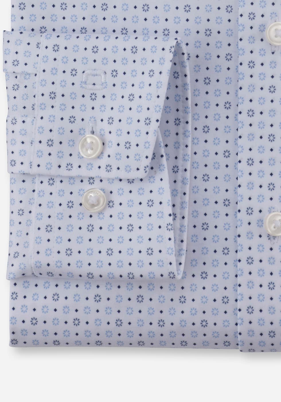 OLYMP Businesshemd »24/7 - Luxor modern fit - Jersey«, mit Blüten-Minimal-Dessin