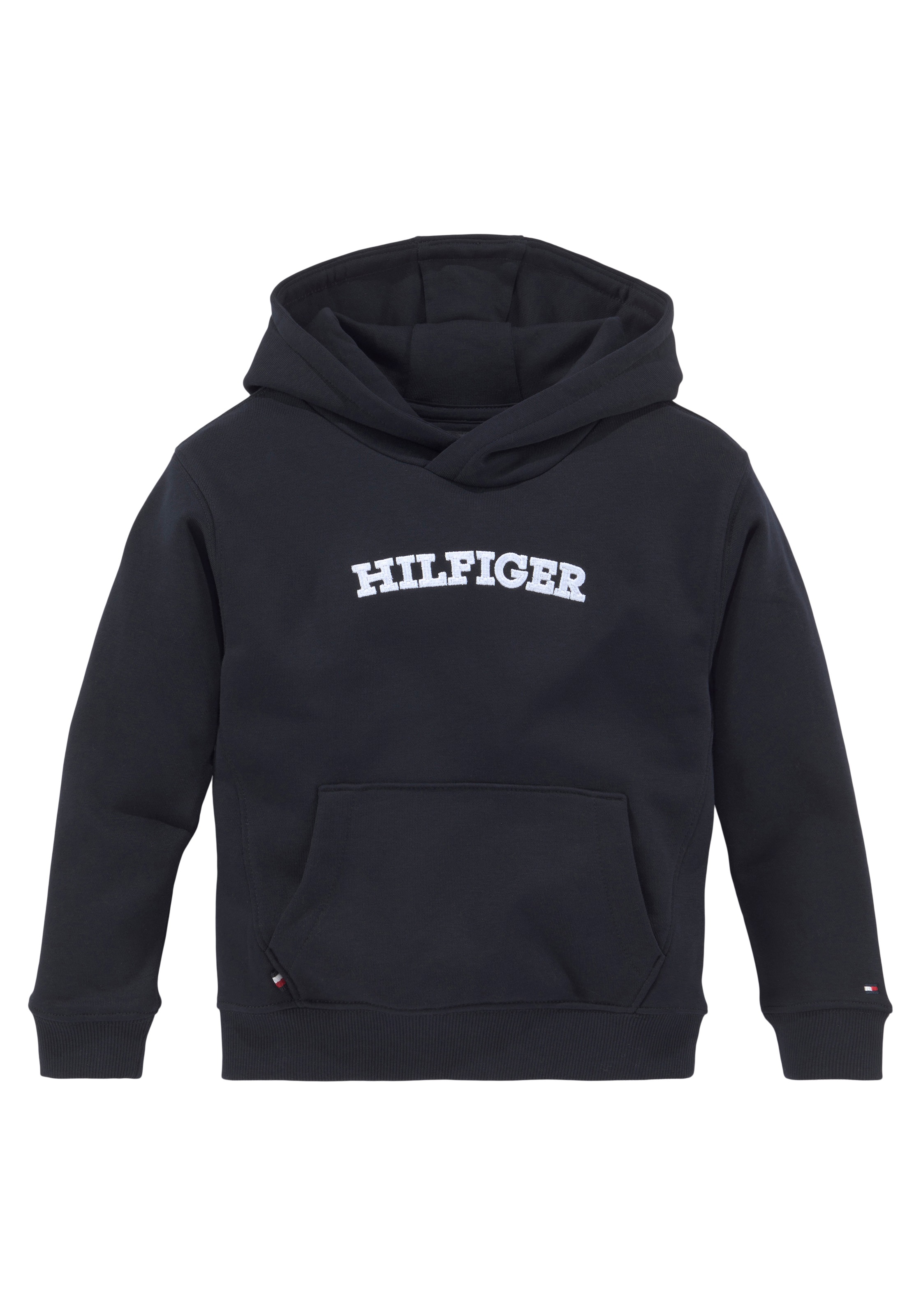 Tommy Hilfiger Kapuzensweatshirt »HILFIGER ARCHED HOODIE«, mit Hilfiger  Logo-Schriftzug bei ♕