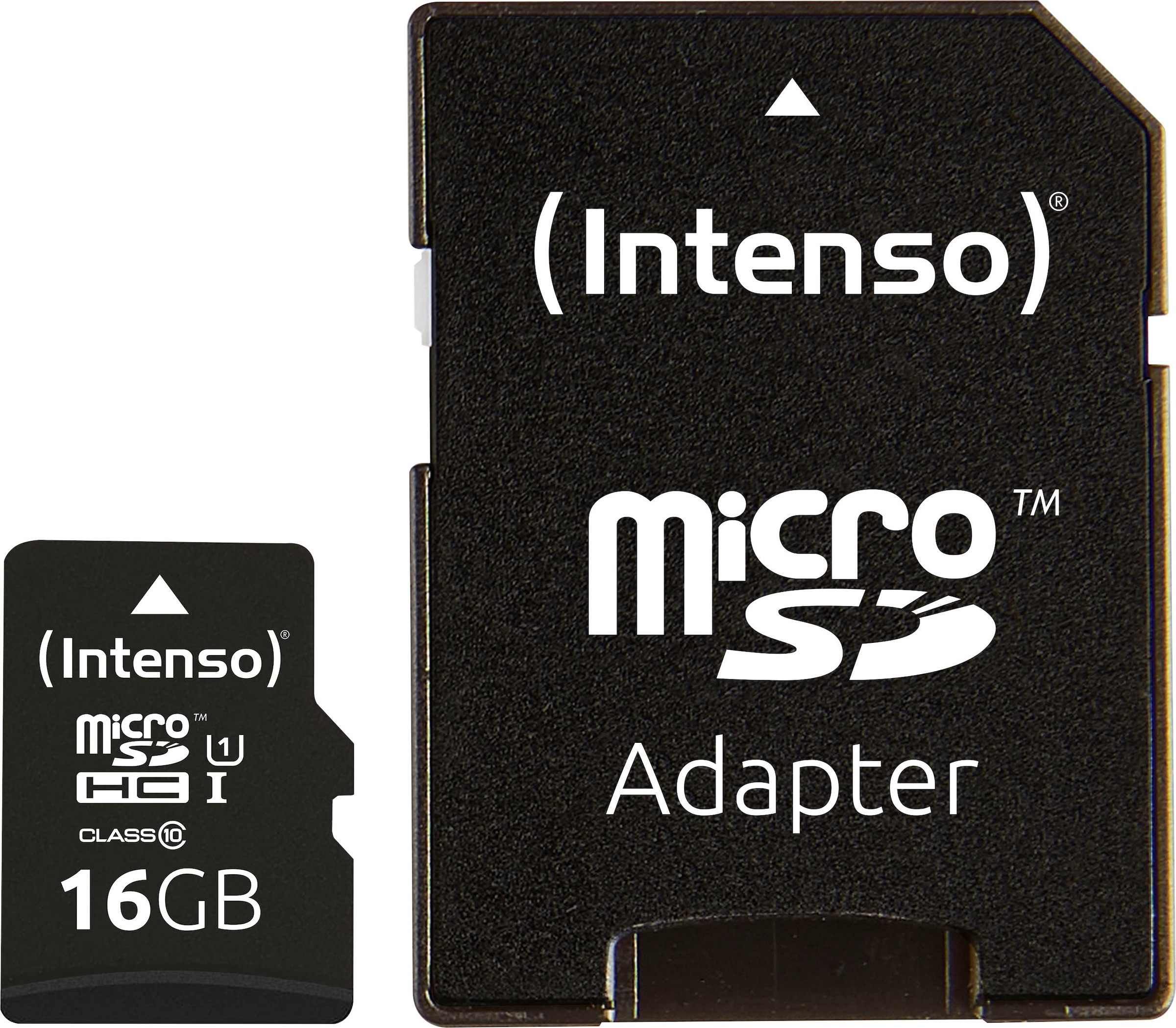 Intenso Speicherkarte »microSDHC UHS-I Premium + SD-Adapter« (16 GB 45 MB/s Lesegeschwindigkeit)