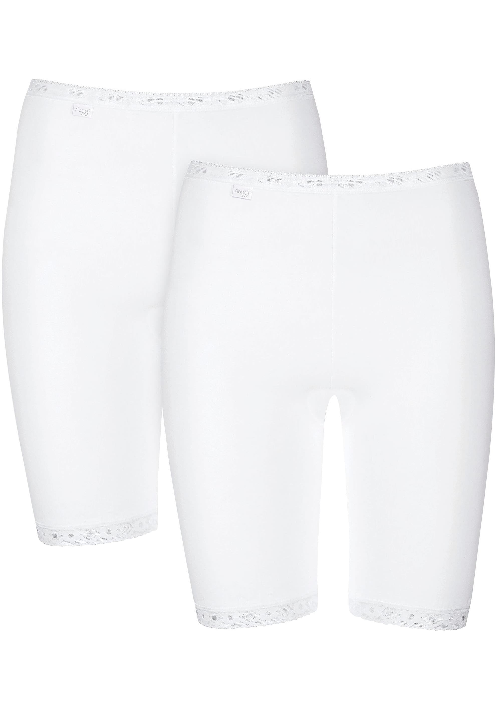 Lange Unterhose »Basic+ Long 2P«, (2er Pack), Long-Pants mit Spitzenbesatz