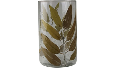 Windlicht »Kerzenhalter Zweig mit Blättern, aus Glas«, (1 St.)