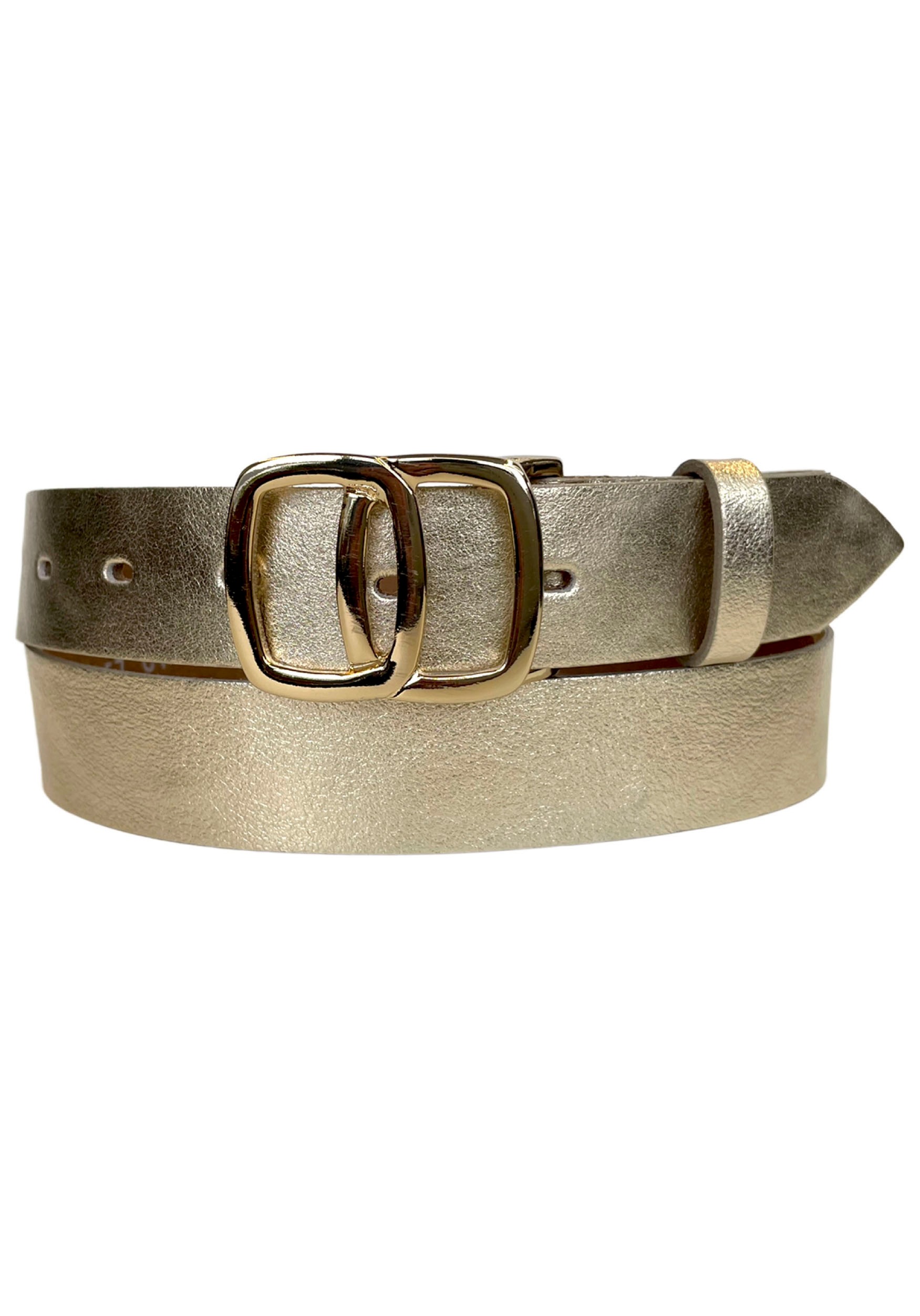AnnaMatoni Ledergürtel Mit Metallic-Finish