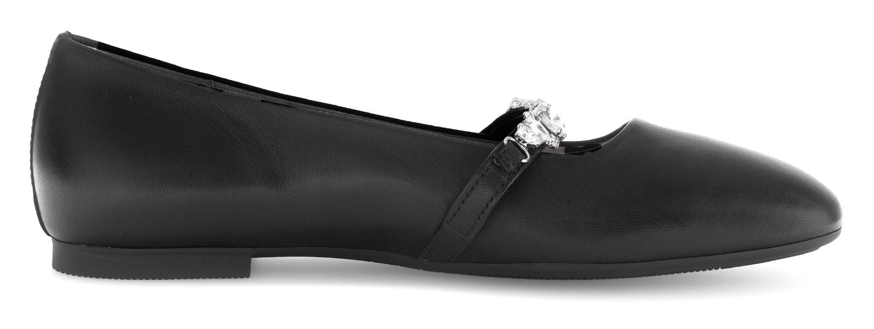 Gabor Ballerina, Blockabsatz, Bequemschuh, Flats mit funkelnden Schmucksteinen