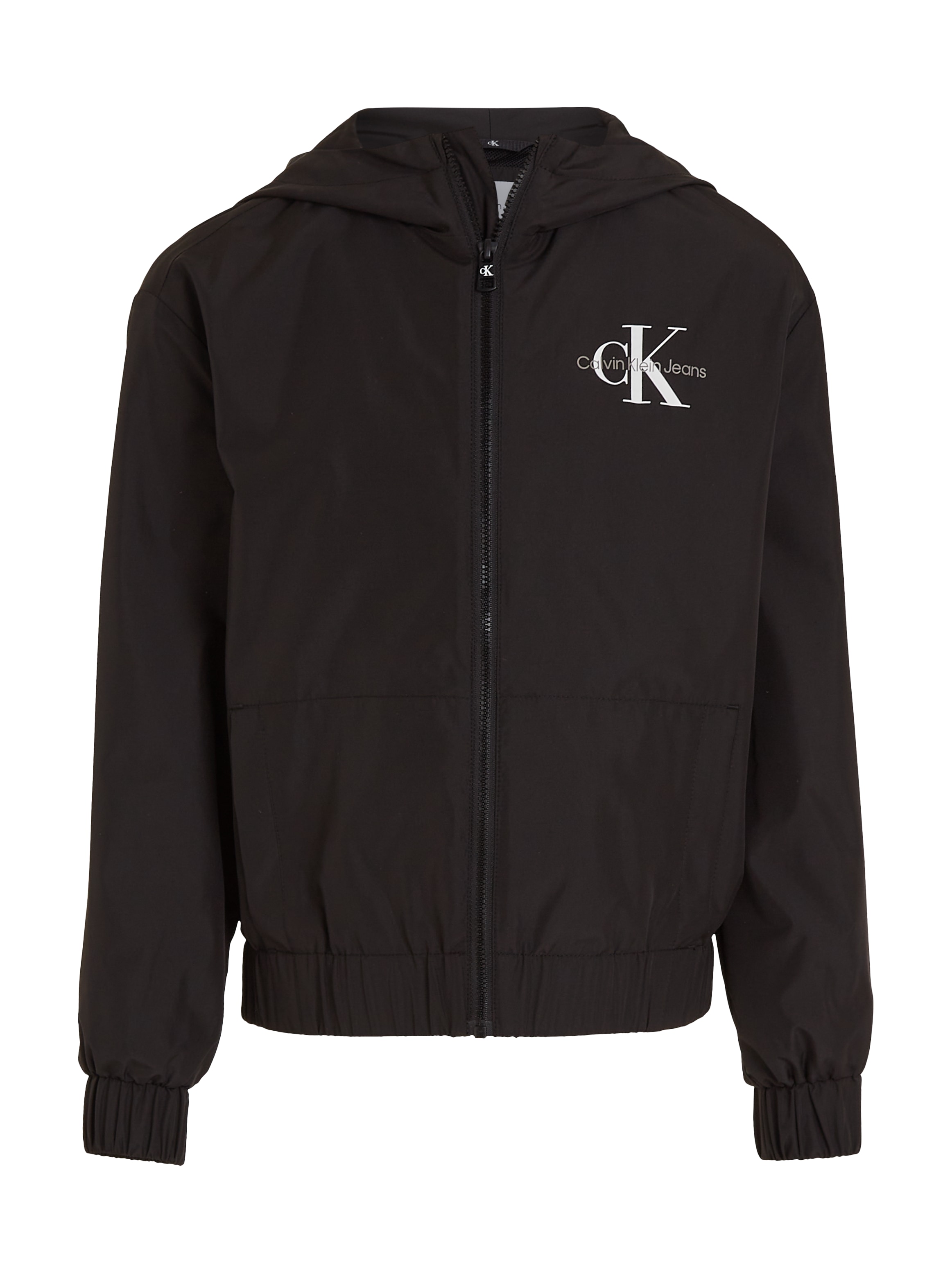 Calvin Klein Jeans Blouson »MONOLOGO ESSENTIAL JACKET«, mit Kapuze, Kinder bis 16 Jahre