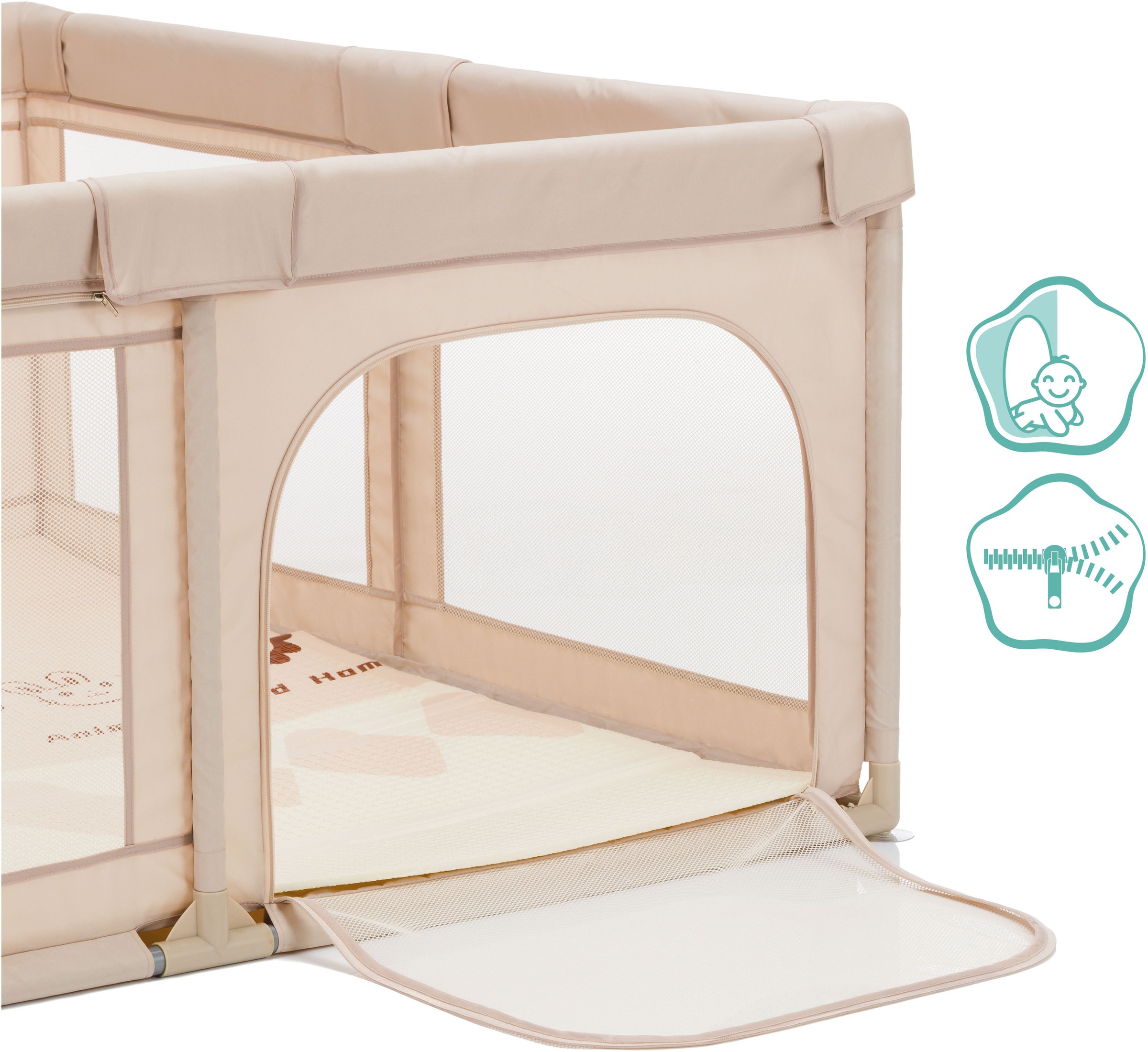 Fillikid Laufgitter »Malta mit Boden« bis 22 kg mit Transporttasche