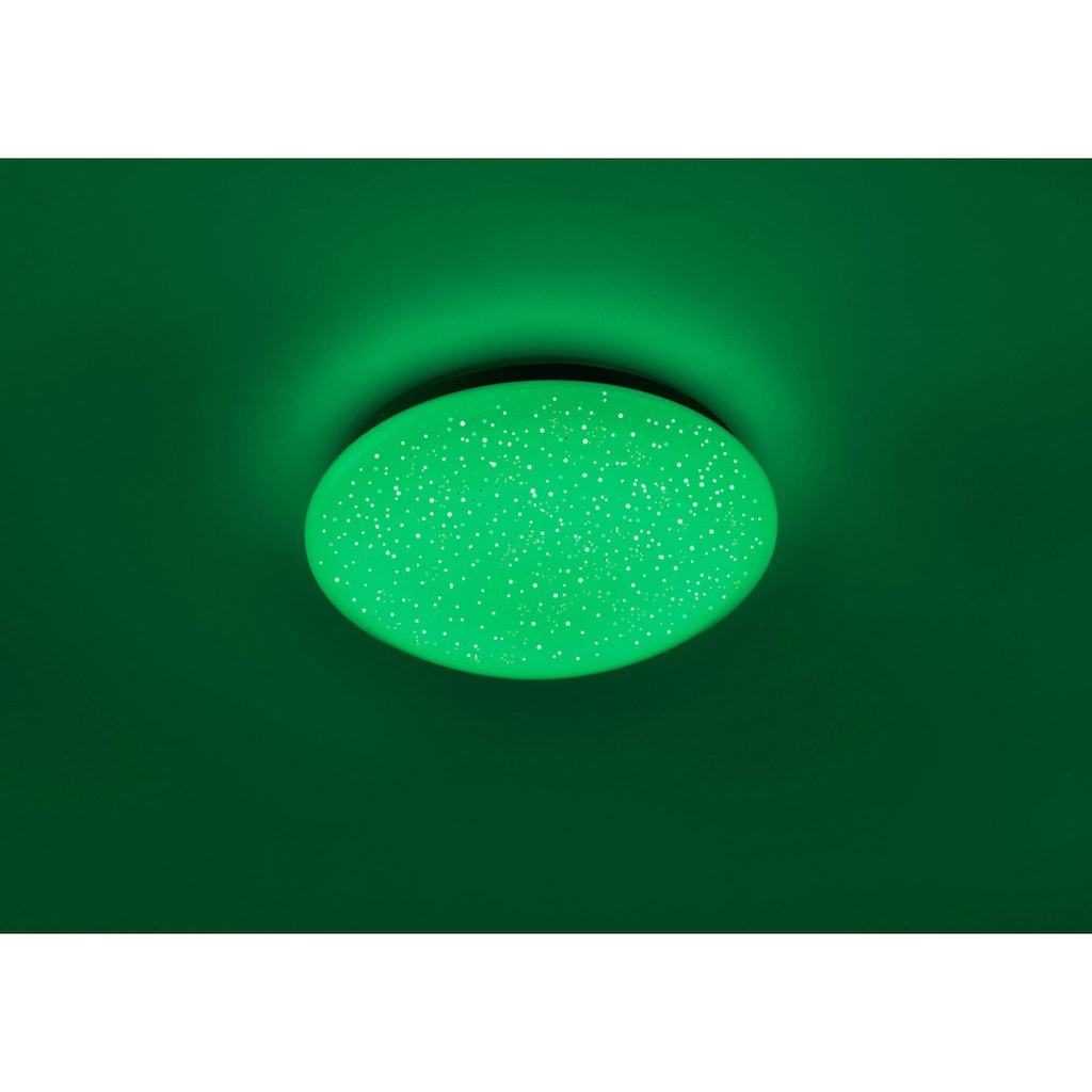 Leuchten Direkt Deckenleuchte »SKYLER«, 1 flammig-flammig, LED, dimmbar, Ø 26 cm, Sternenhimmel-Optik, Farbwechsel RGB+W