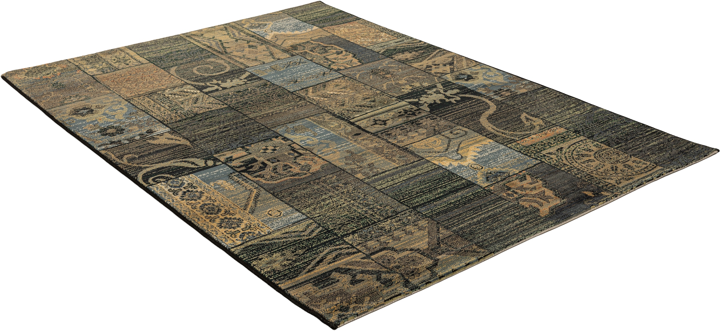 THEKO Teppich »Gabiro 5504« rechteckig 10 mm Höhe Melange-Effekt, Patchwork Design, auch als Läufer, Wohnzimmer